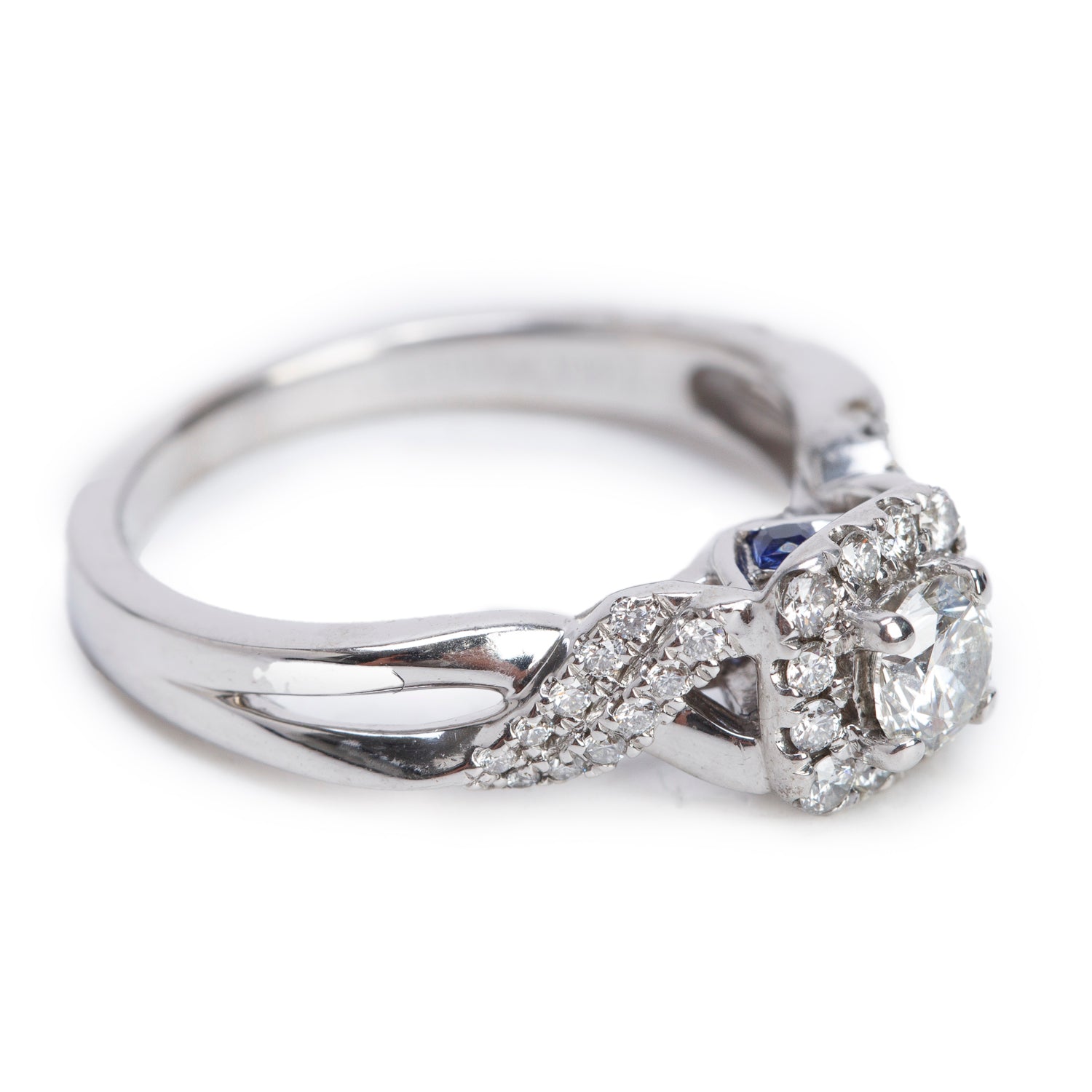 Vera Wang 14k White Gold 0.39 ct. Round Cut Diamond Engagement Ring, Size 7.5 w/ Box