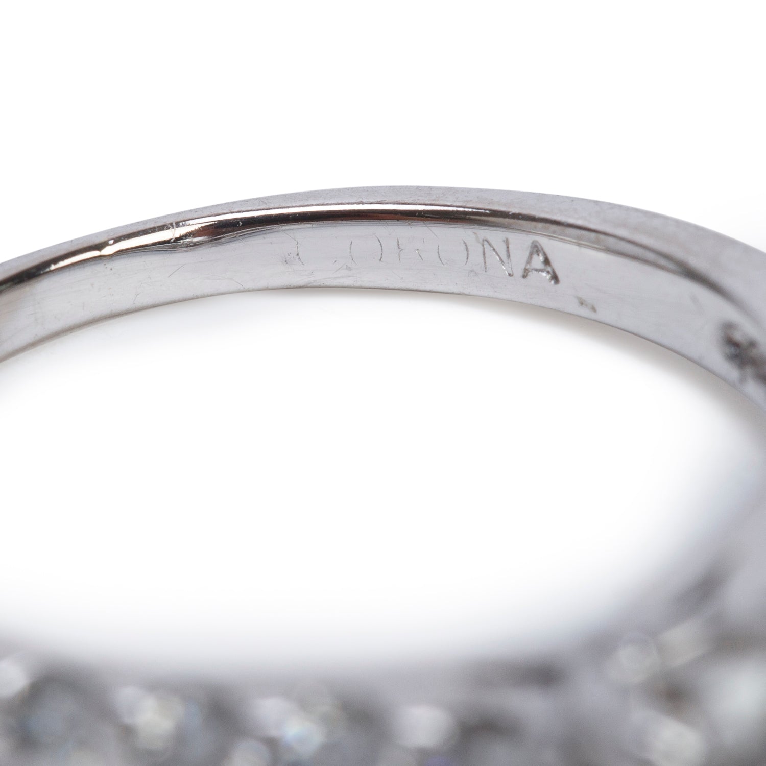 18k White Gold 0.71 ct. Round Cut Diamond Engagement Ring, Size 5.5