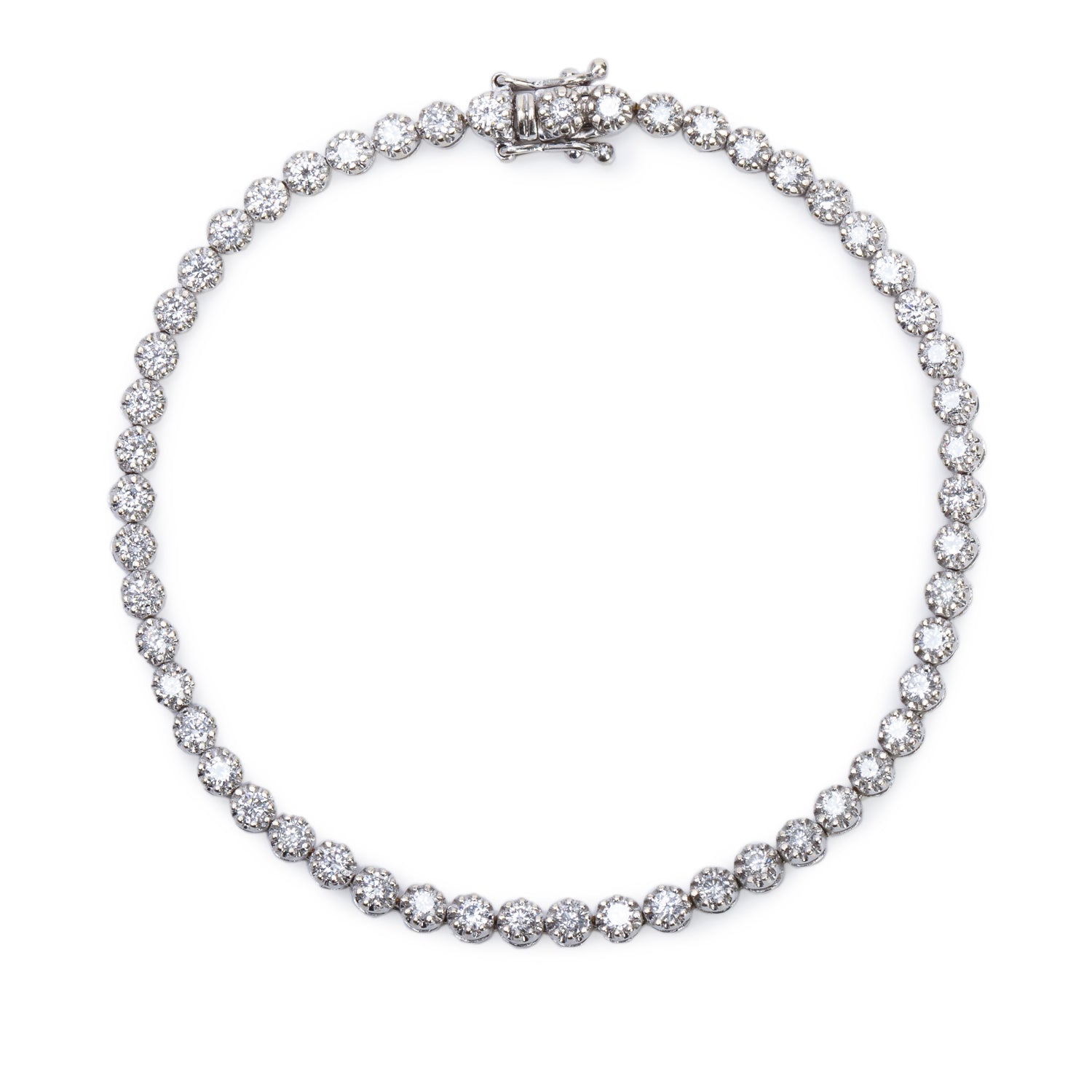 18k White Gold 1.51 tcw. Diamond Tennis Bracelet