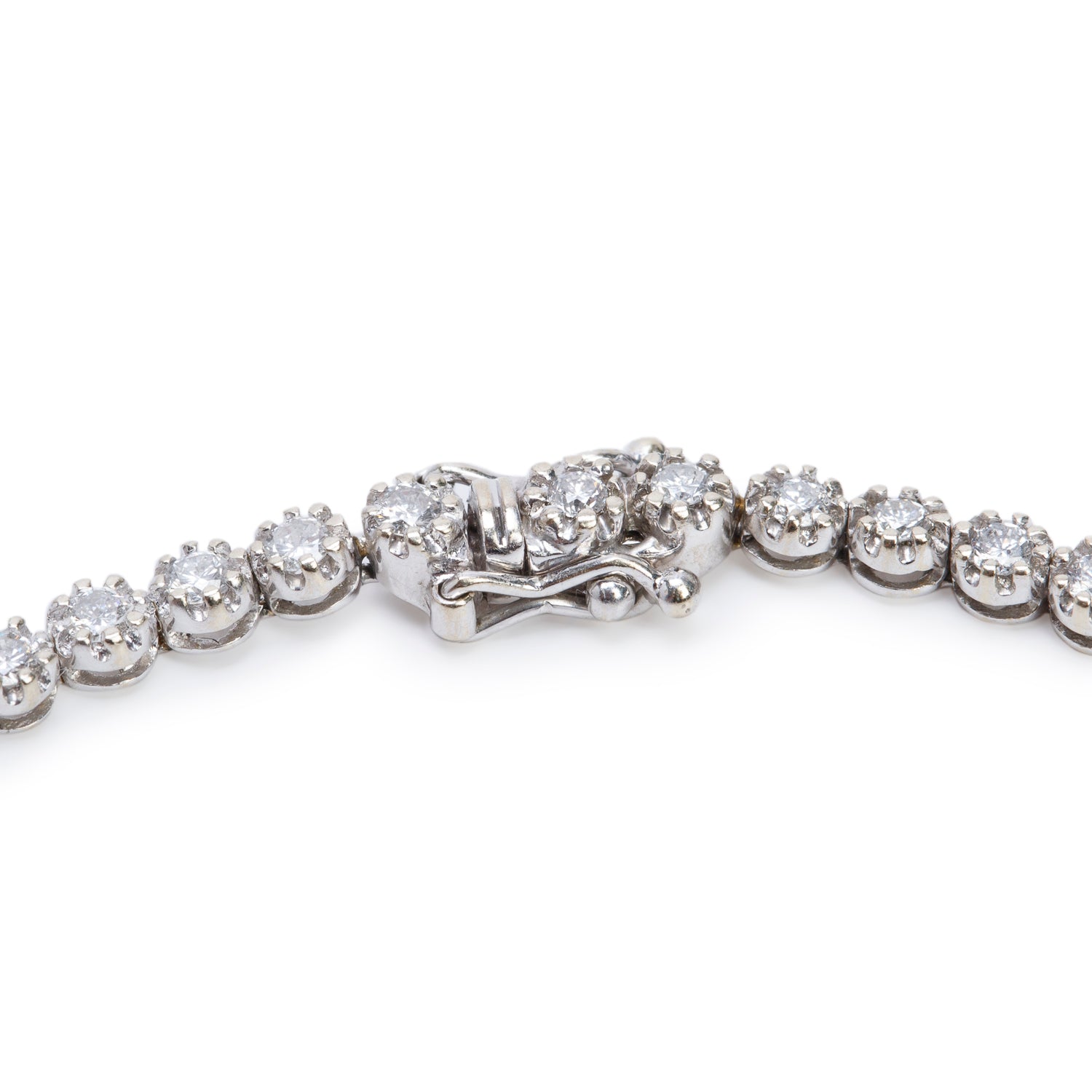 18k White Gold 1.51 tcw. Diamond Tennis Bracelet