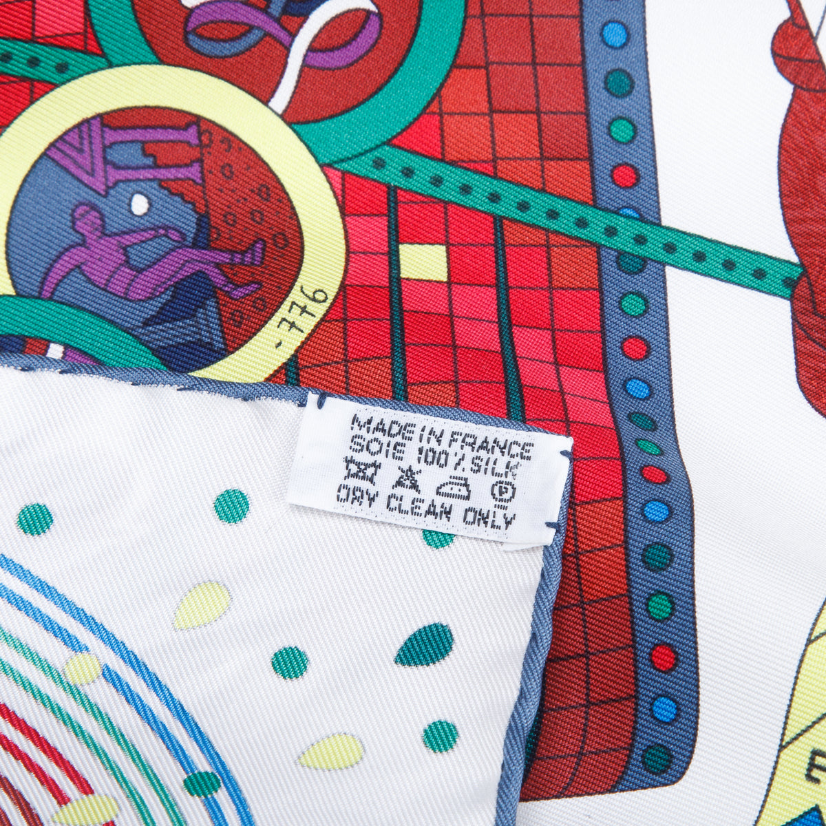 Hermes Multicolor 'Le Laboratoire Du Temps' Silk Scarf 90 w/ Box