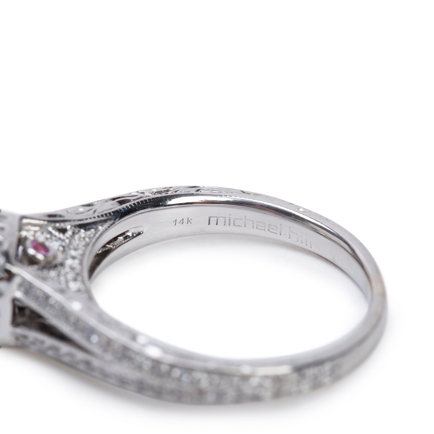 Michael Hill 14k White Gold 0.40 ct. Cushion Cut Diamond Engagement Ring, Size 7.25