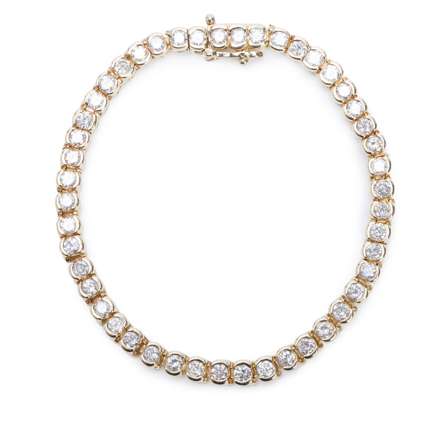 14k Yellow Gold 5.22 tcw. Diamond Tennis Bracelet