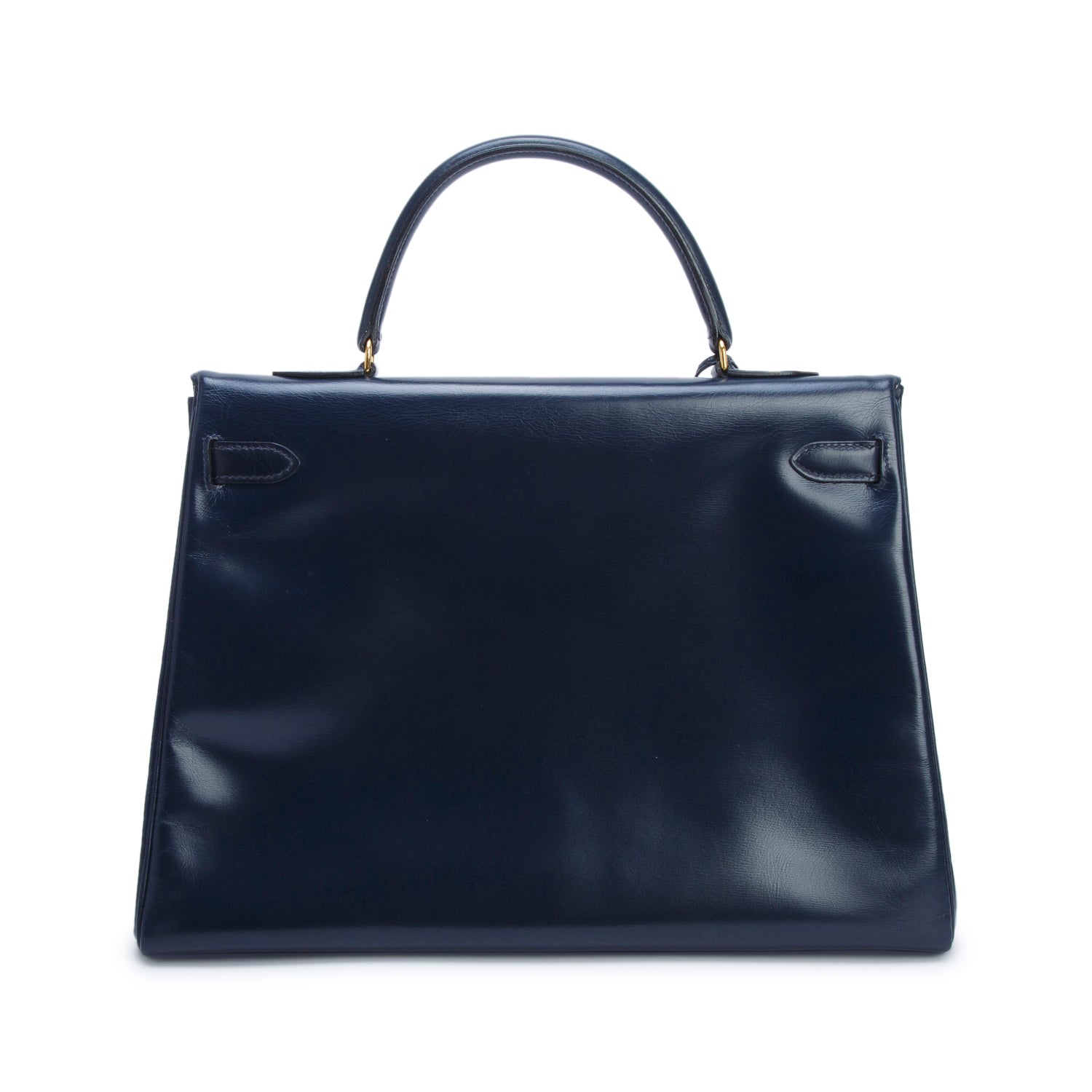 Hermes Vintage Bleu Marine Box Kelly Retourne 35