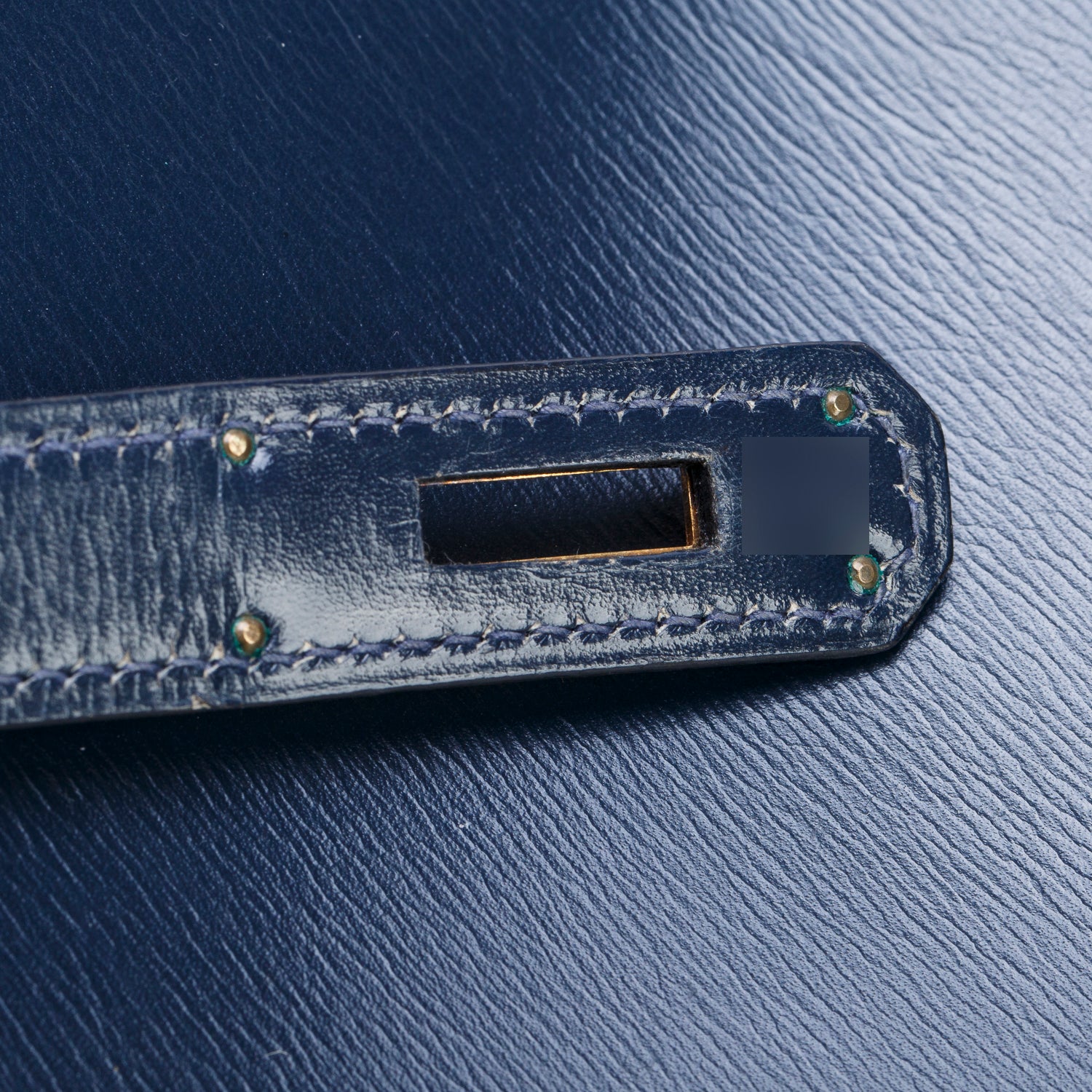 Hermes Vintage Bleu Marine Box Kelly Retourne 35