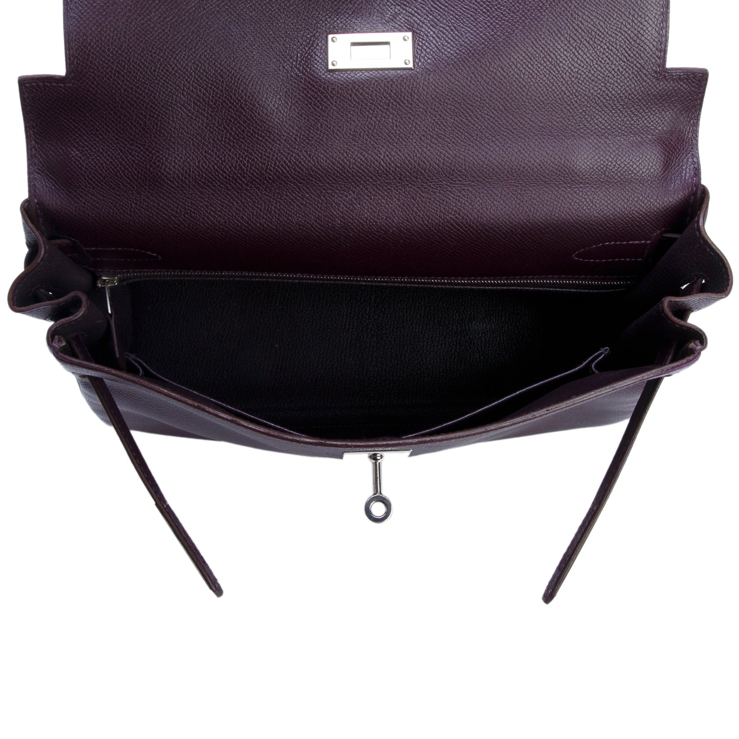 Hermes Prune Epsom Kelly Retourne II 32 w/ Strap