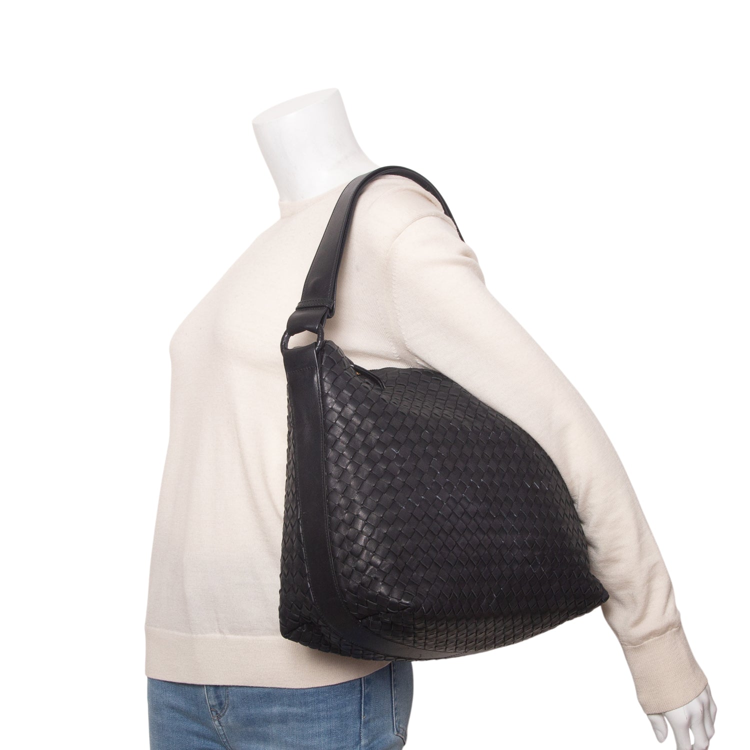 Bottega Veneta Black Nappa Intrecciato Hobo