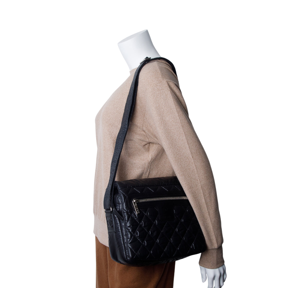 Chanel Black Nylon Small Coco Cocoon Messenger Bag