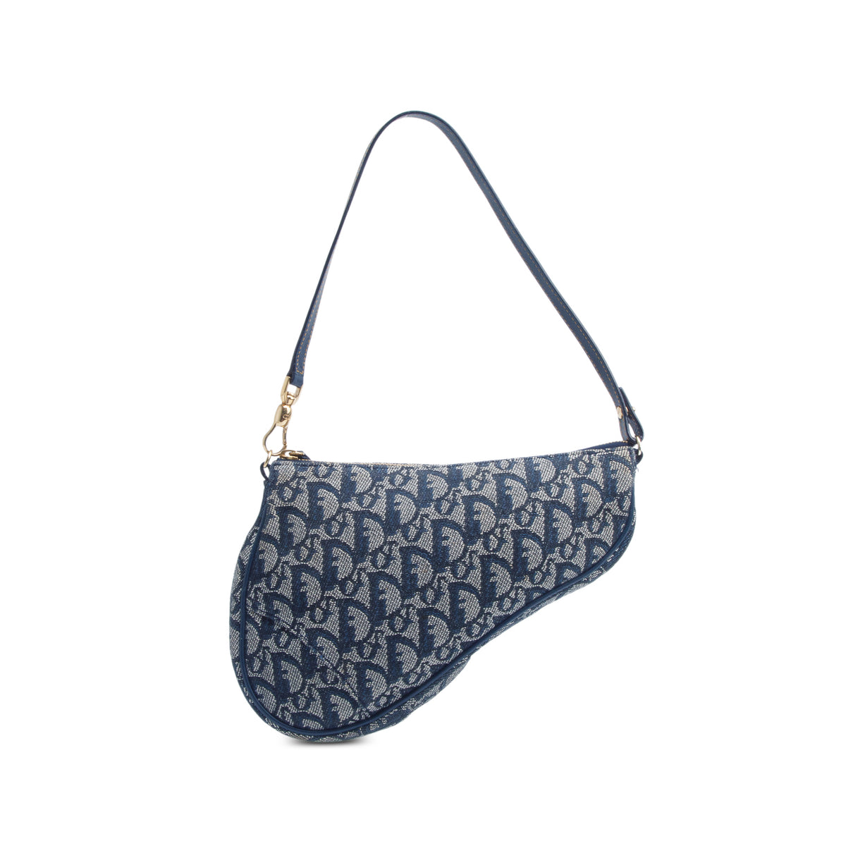 Christian Dior Navy Monogram Mini Saddle Pochette