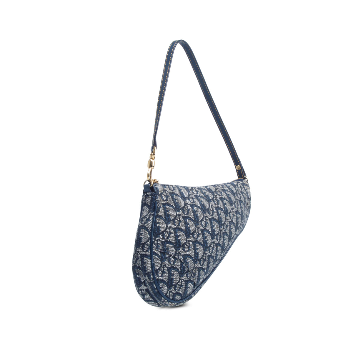 Christian Dior Navy Monogram Mini Saddle Pochette