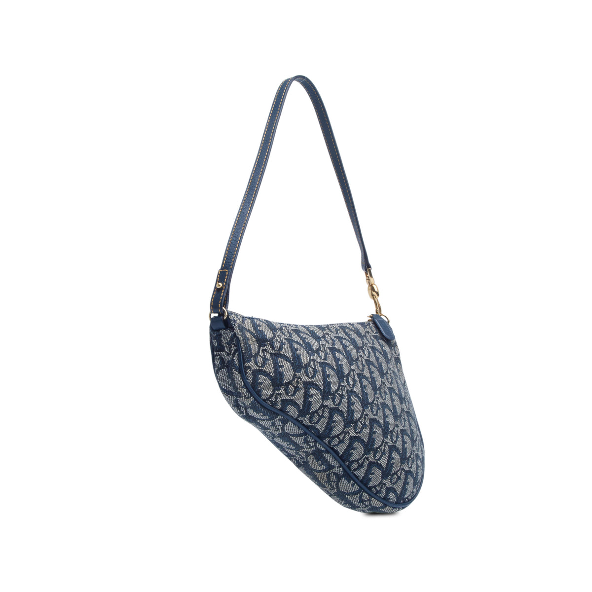 Christian Dior Navy Monogram Mini Saddle Pochette