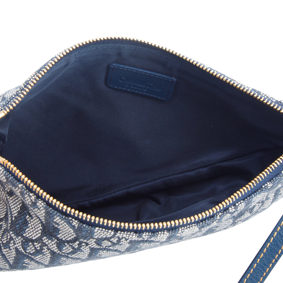 Christian Dior Navy Monogram Mini Saddle Pochette