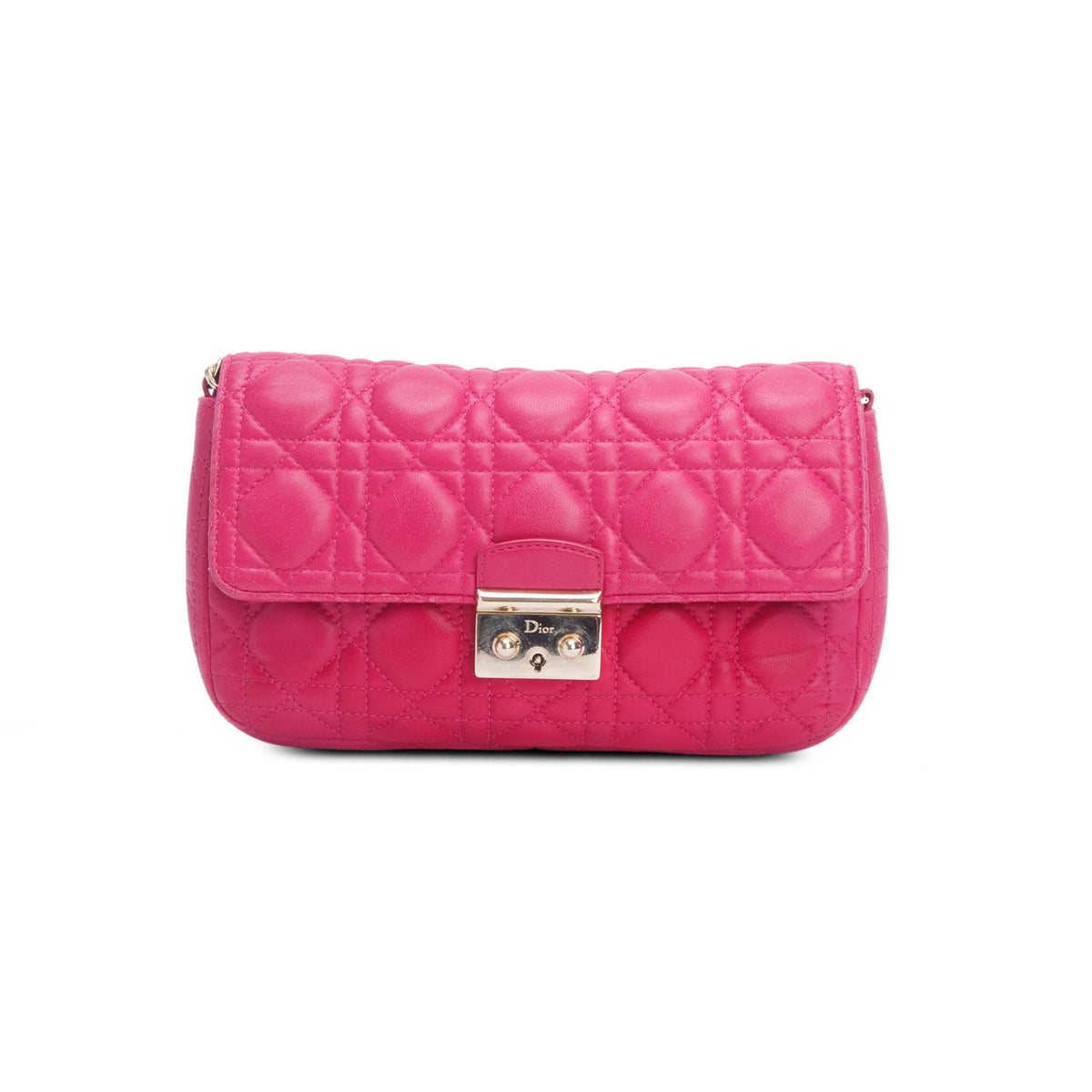 Christian Dior Pink Lambskin Cannage Miss Dior Promenade Pouch