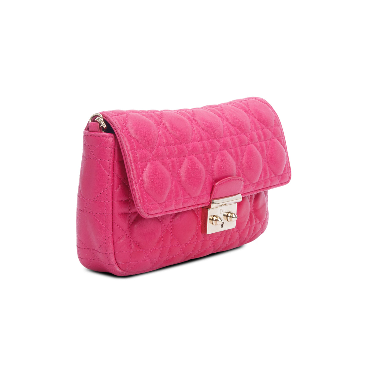 Christian Dior Pink Lambskin Cannage Miss Dior Promenade Pouch