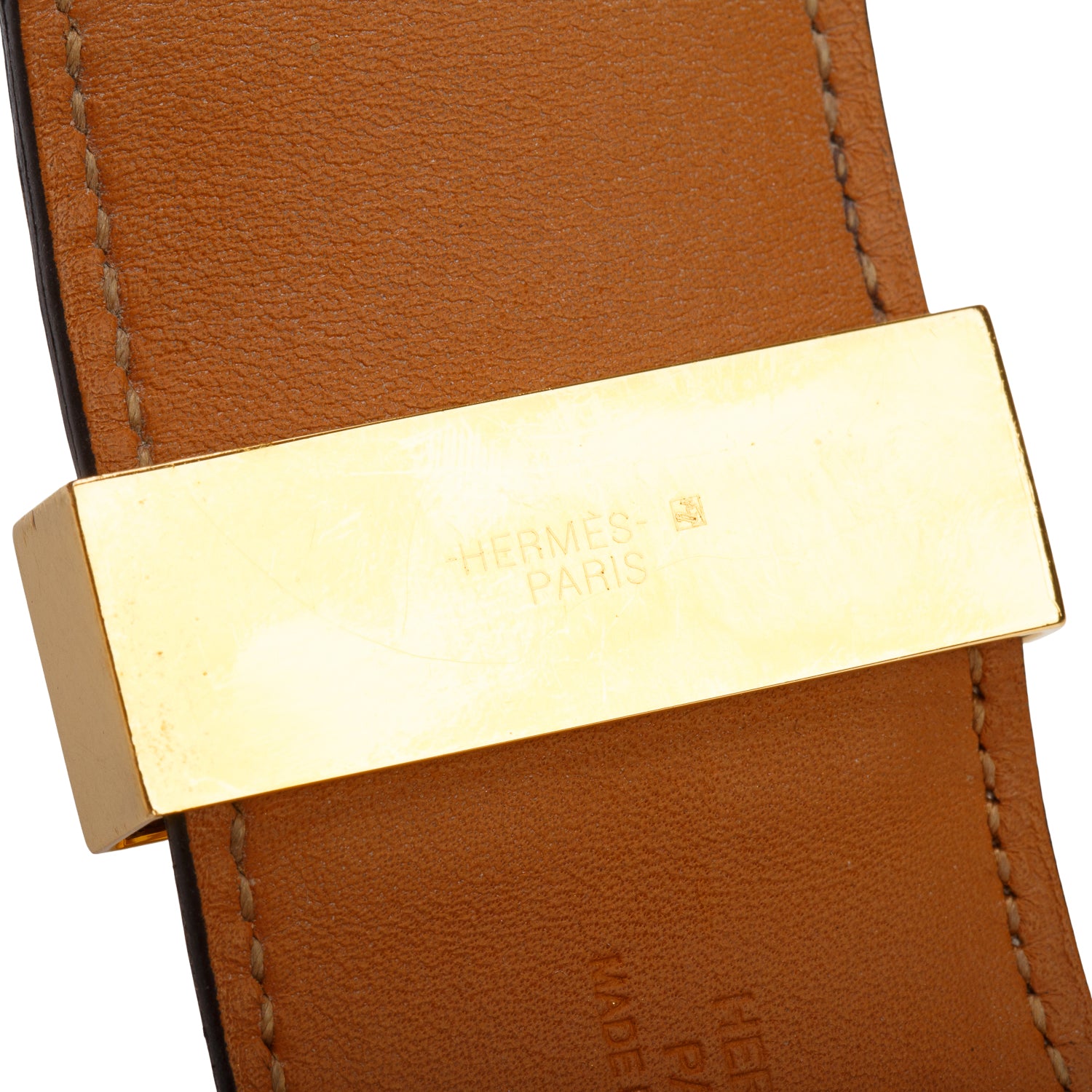 Hermes Gold Plated Ombre Lizard Collier de Chien Bracelet