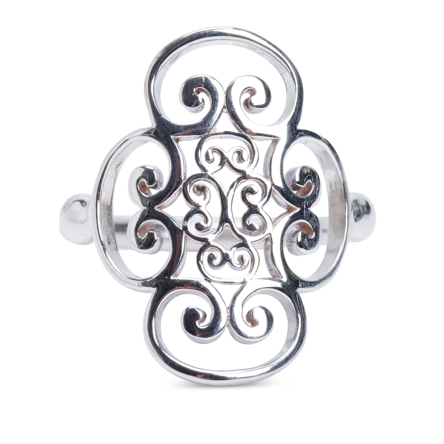 Tiffany & Co. Paloma Picasso Sterling Silver Venezia Goldoni Quadruplo Ring, Size 6