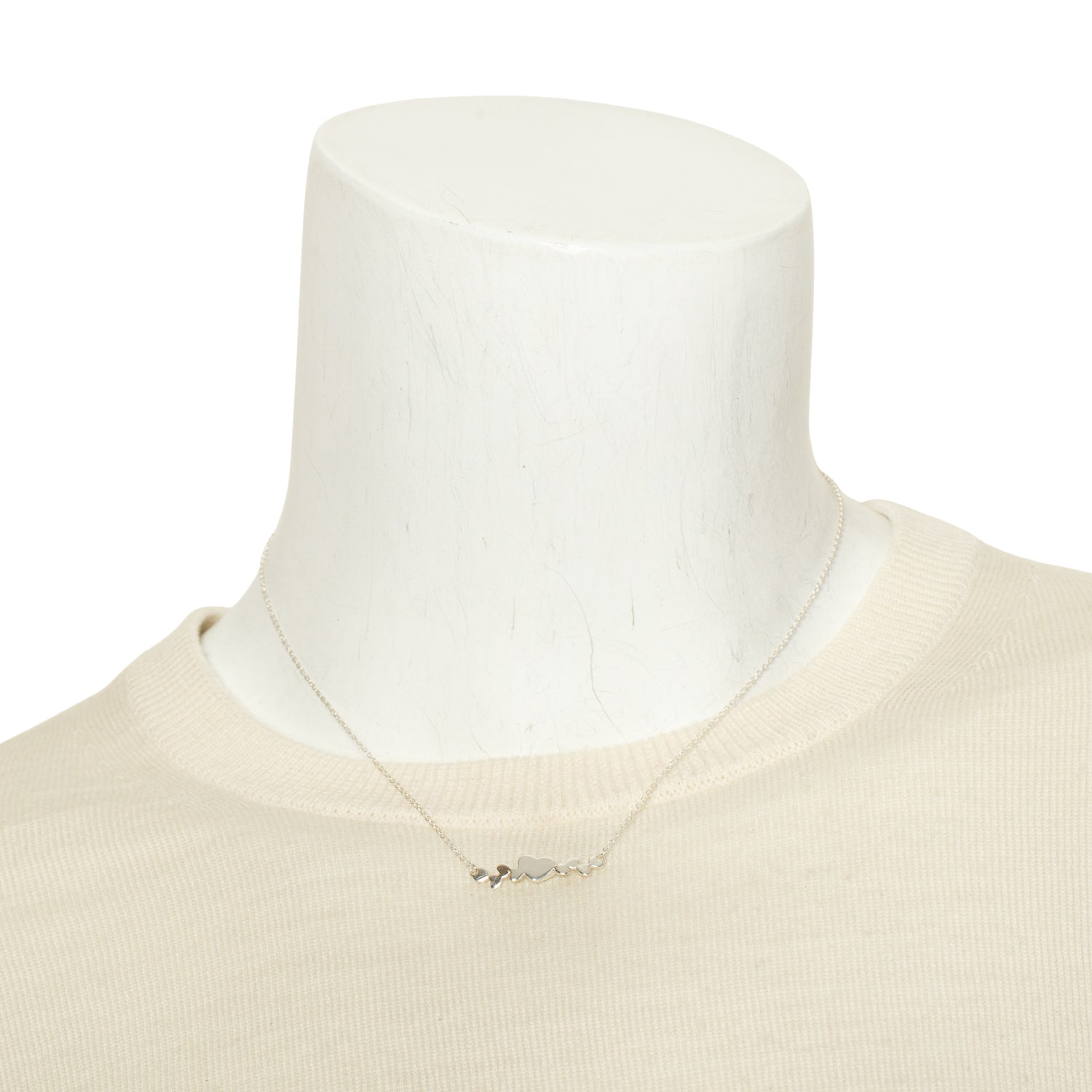 Tiffany & Co. Vintage Paloma Picasso Sterling Silver Heart Cluster Pendant Necklace