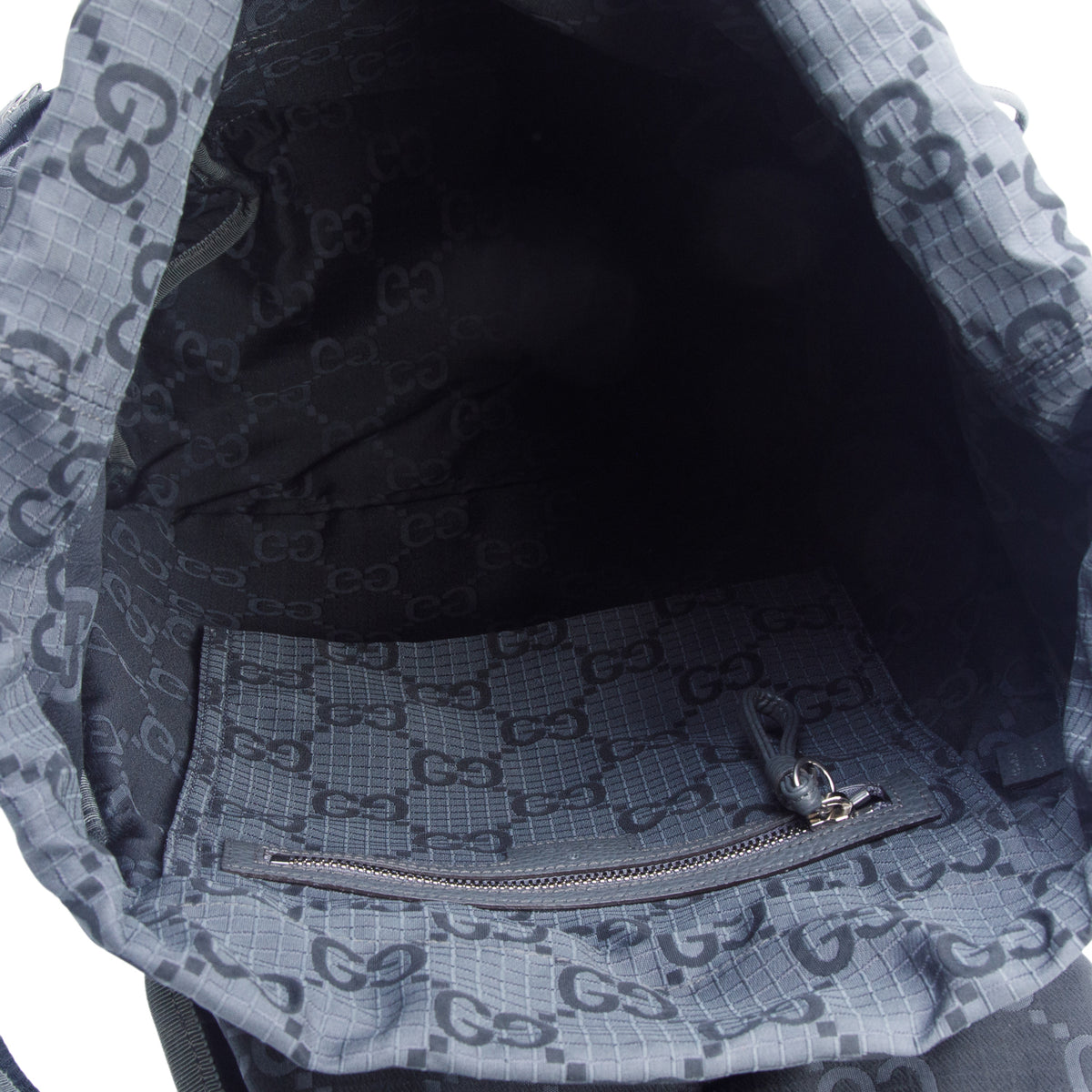 Gucci Grey GG Supreme Monogram Nylon Ripstop Backpack