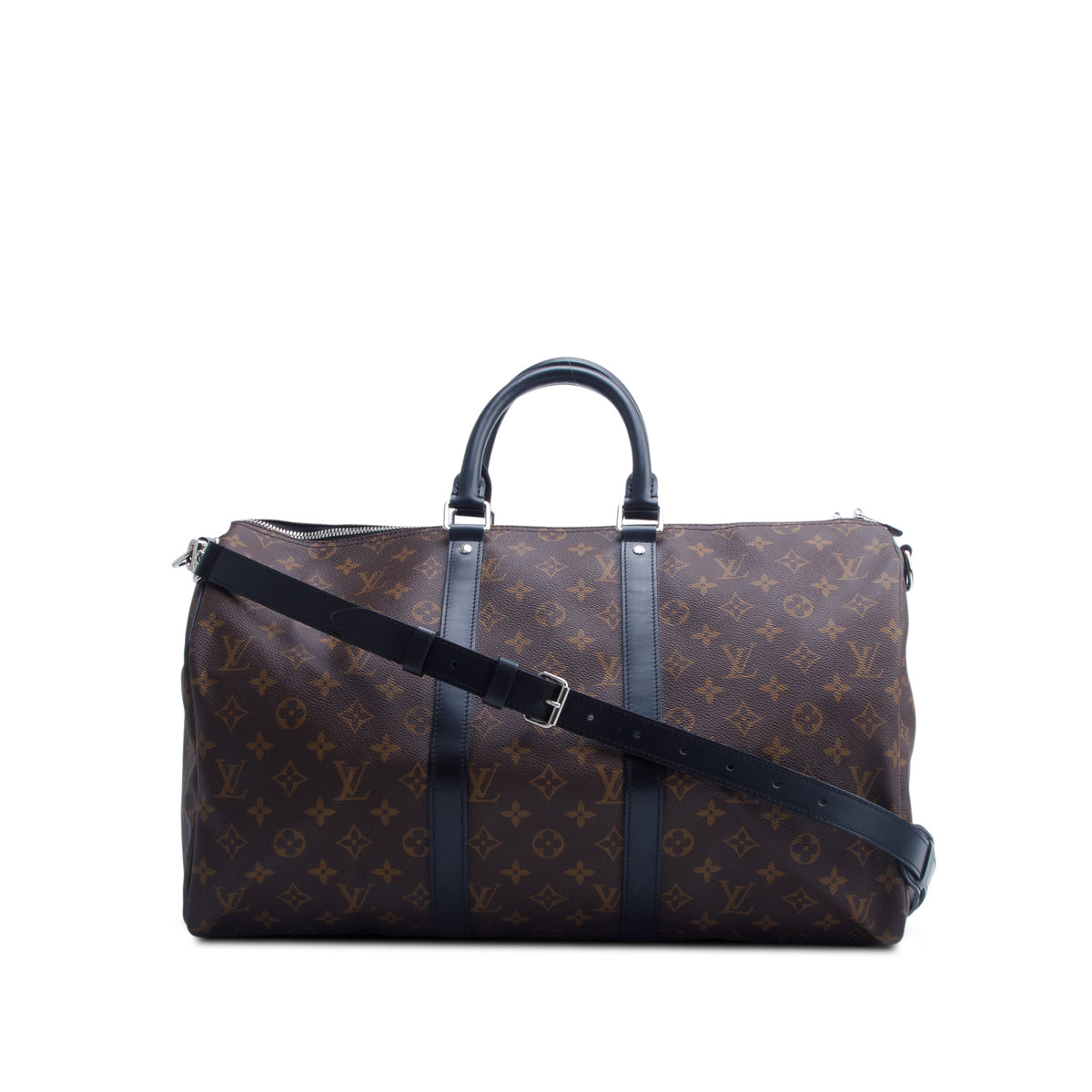 Louis Vuitton Monogram Macassar Keepall Bandouliere 55 w/ Strap