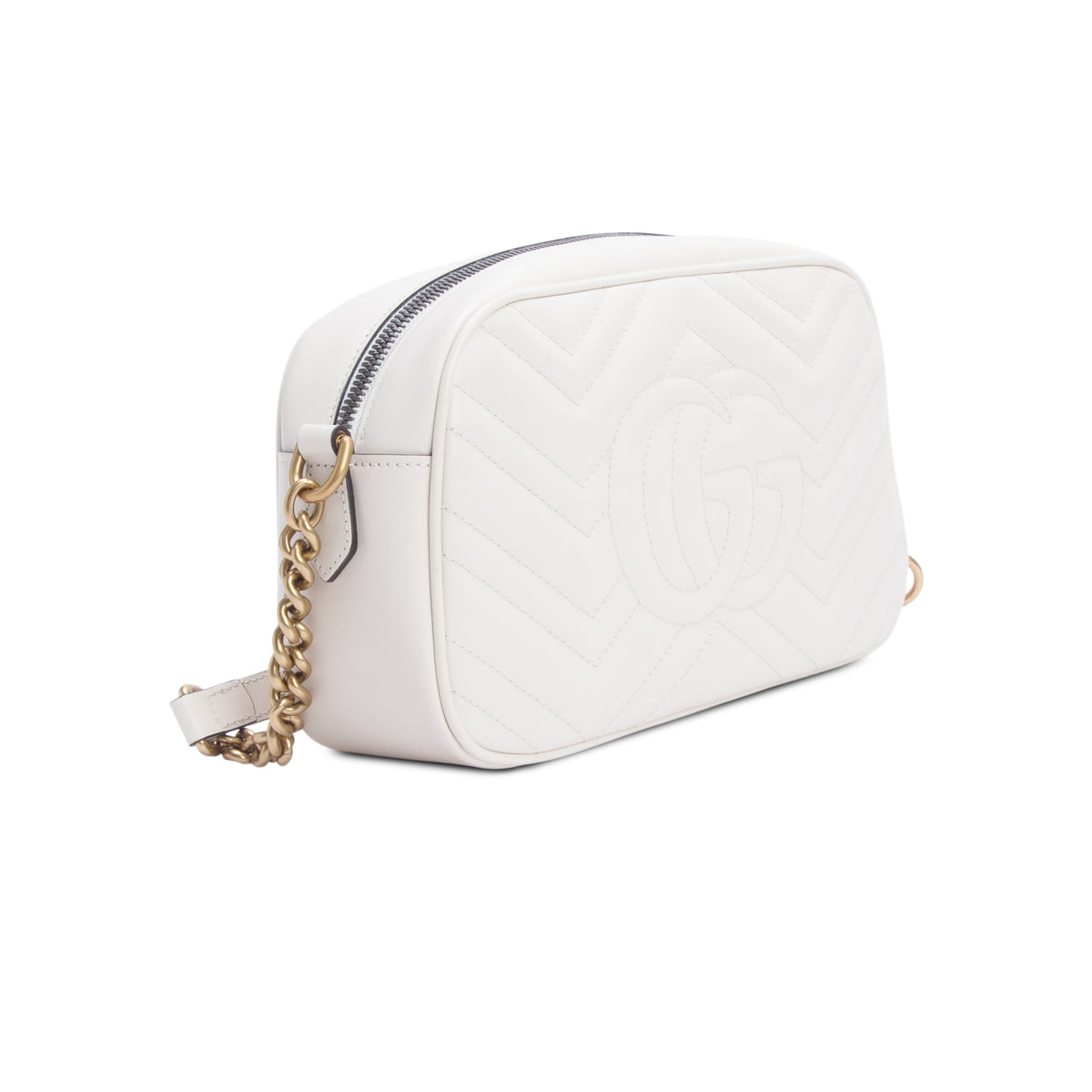 Gucci Cream GG Marmont Matelasse Small Camera Bag