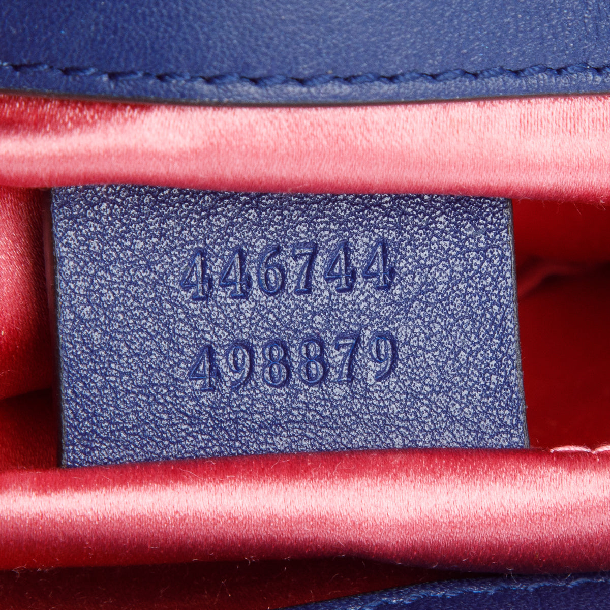 Gucci Blue Velvet Matelasse Small GG Marmont Shoulder Bag w/ Box