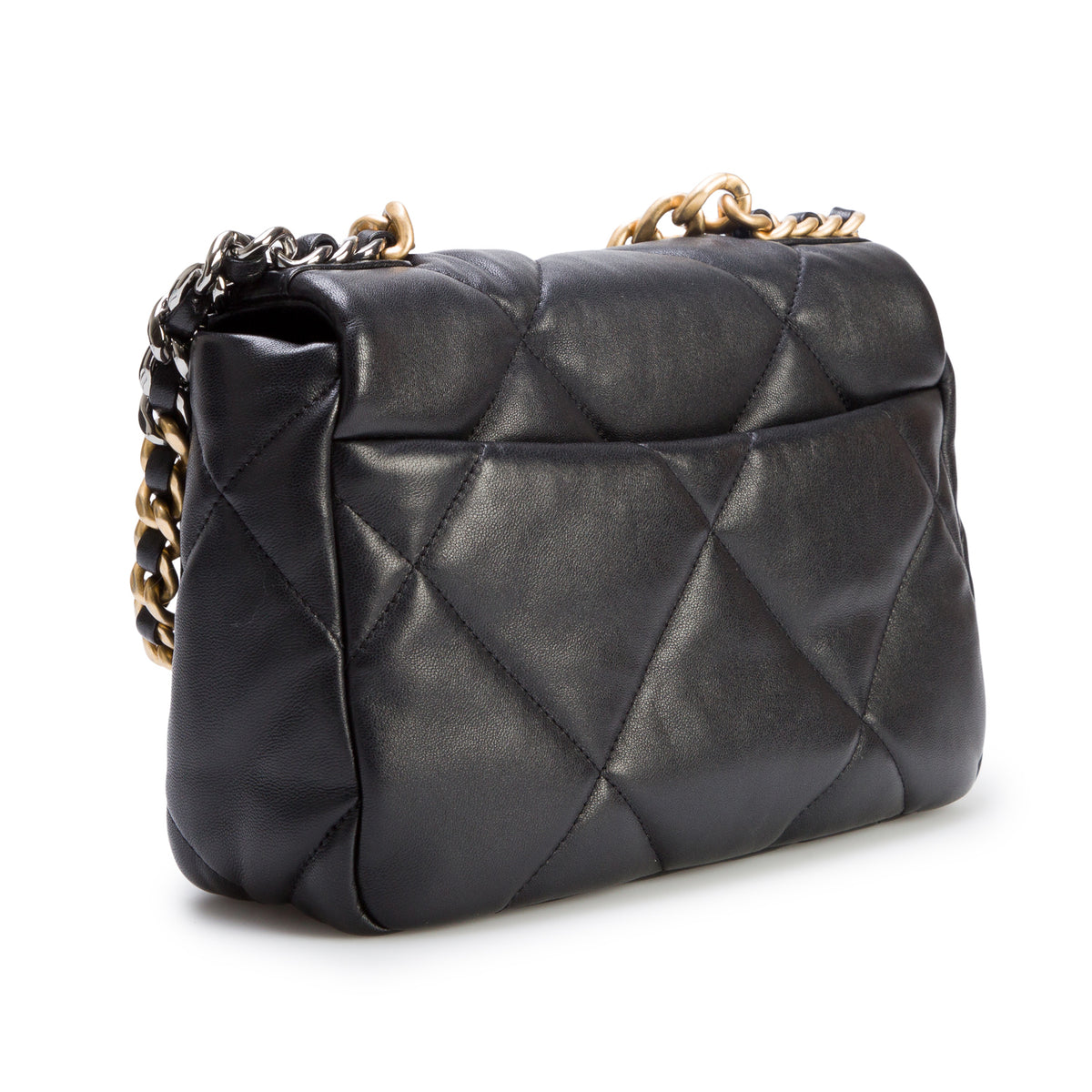 Chanel 2021 Black Quilted Lambskin Small 19 Flap w/ Box & Authenticity Card
