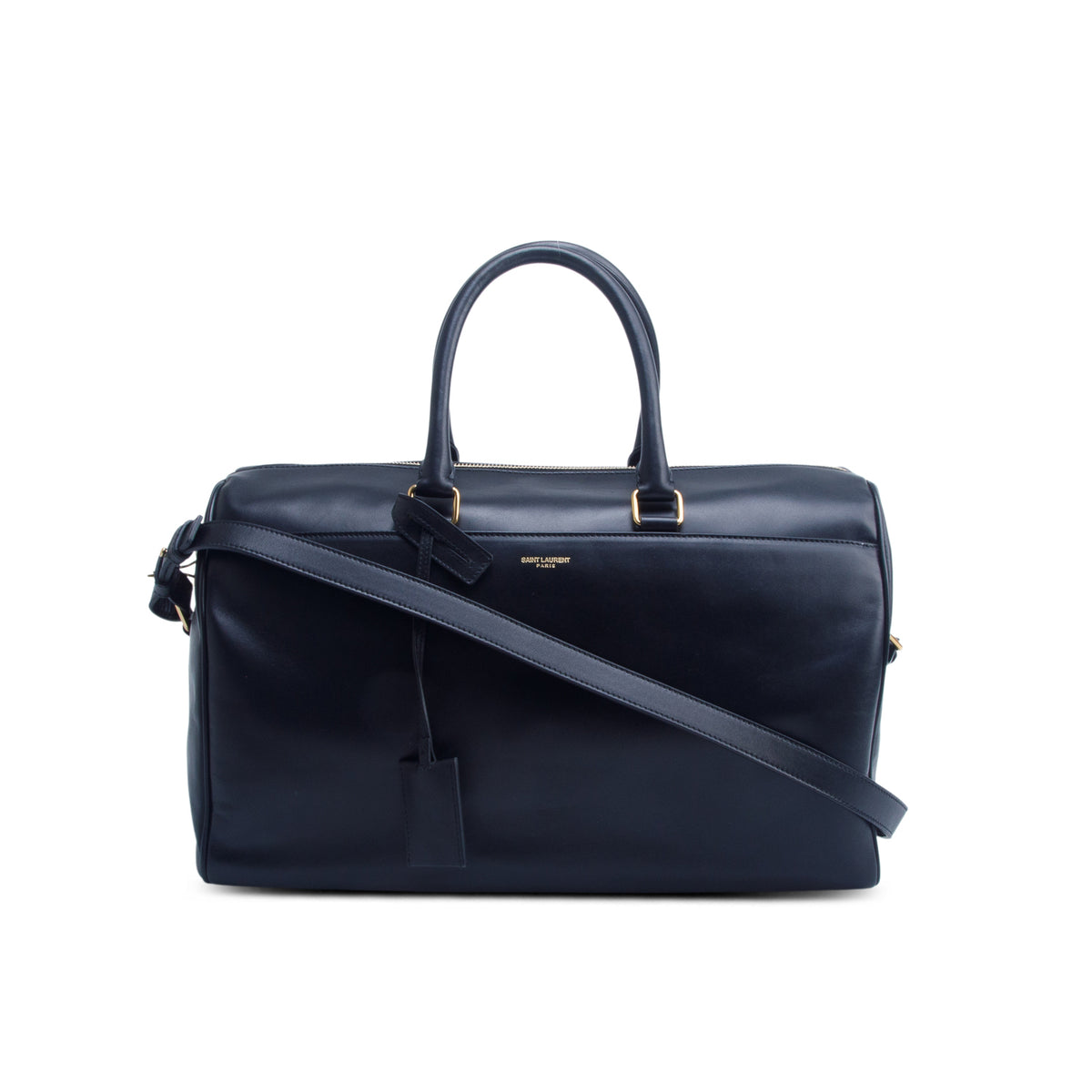 Saint Laurent Black Calfskin 12 Hour Duffle w/ Strap