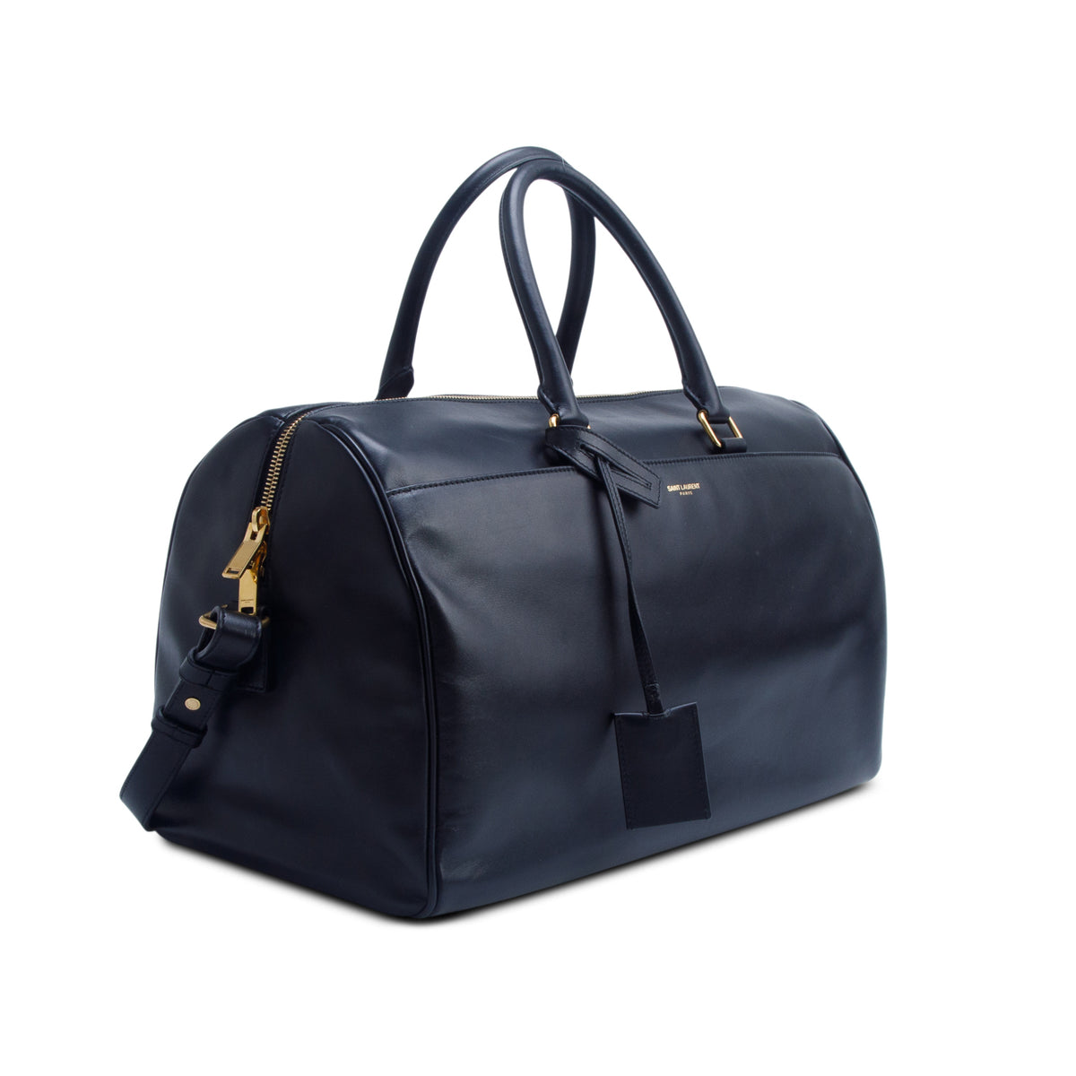 Saint Laurent Black Calfskin 12 Hour Duffle w/ Strap
