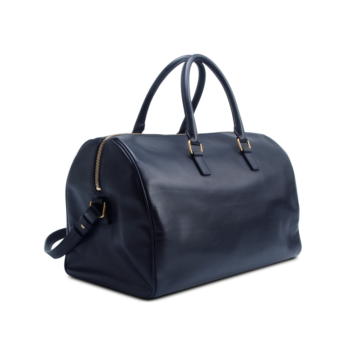 Saint Laurent Black Calfskin 12 Hour Duffle w/ Strap