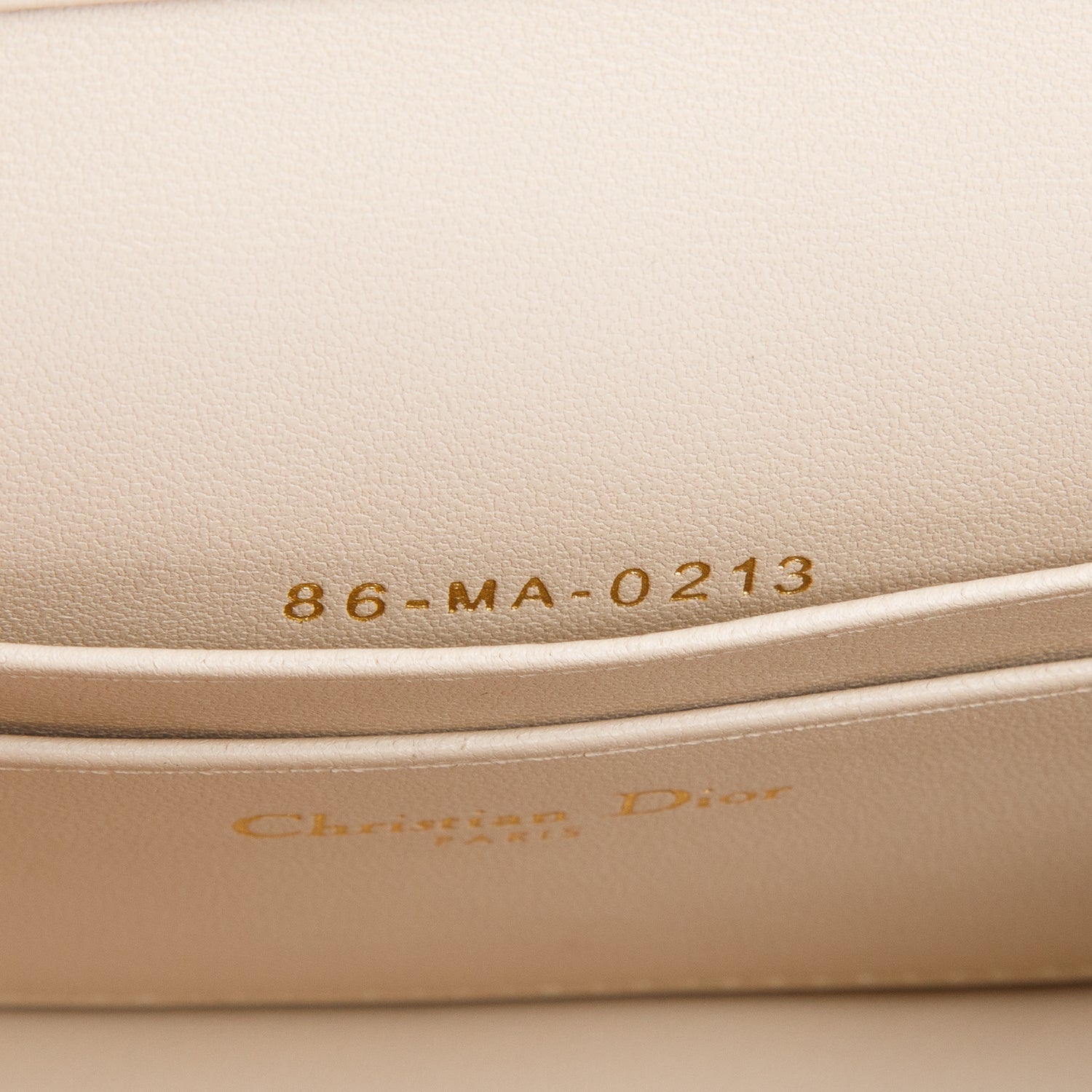 Christian Dior 2023 Beige Lambskin Cannage Dior Talk Phone Pouch w/ Box & Chain