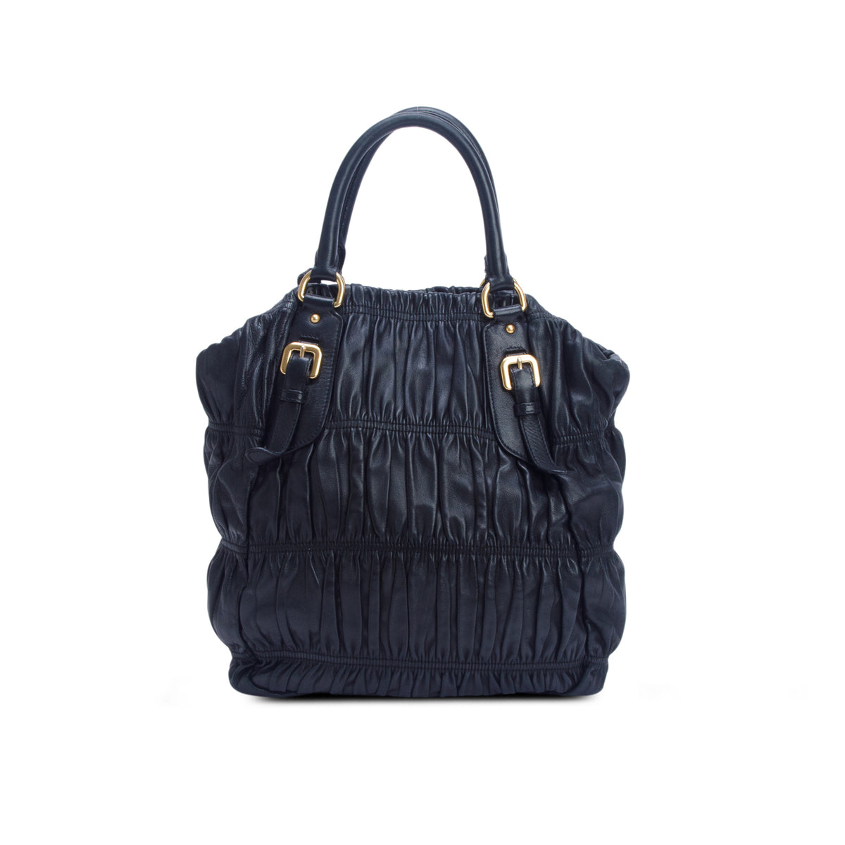 Prada Black Nappa Gaufre Antik Tote
