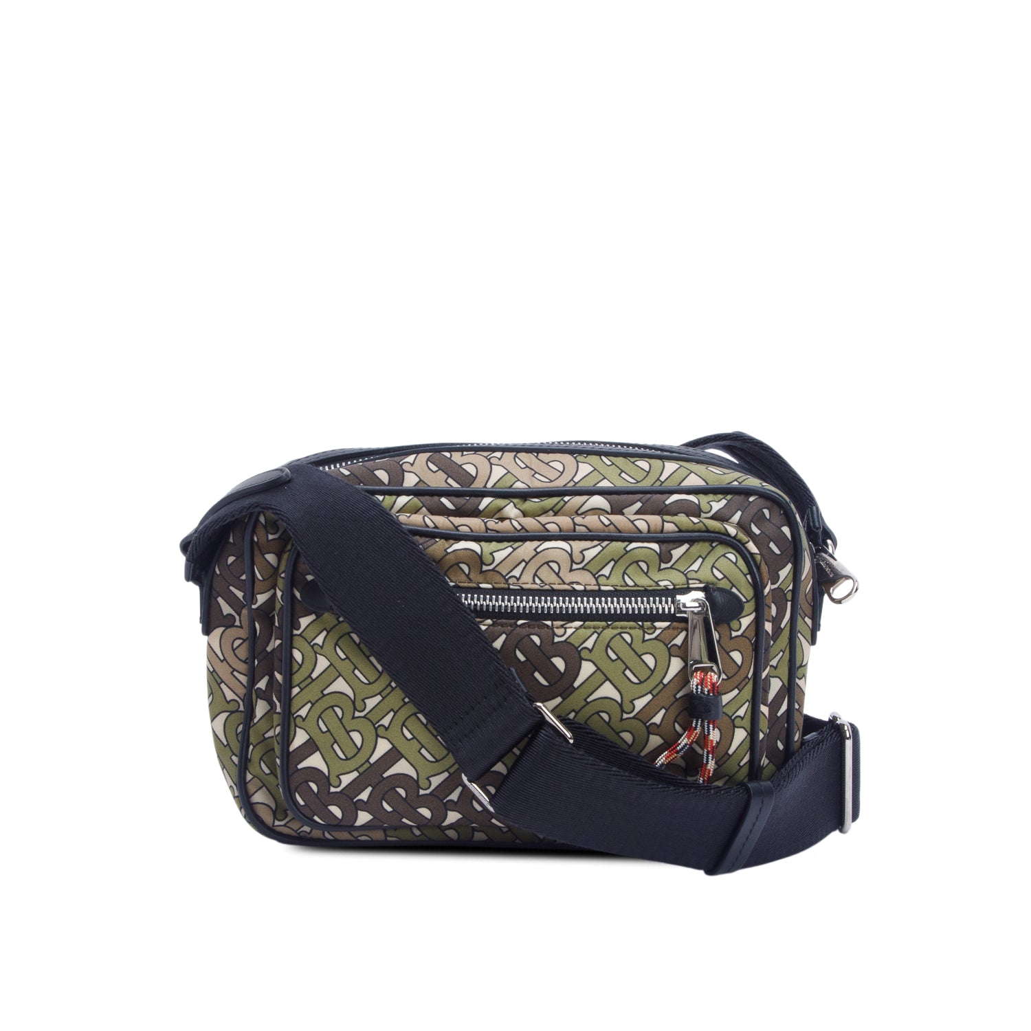 Burberry Green Nylon Monogram Crossbody Bag