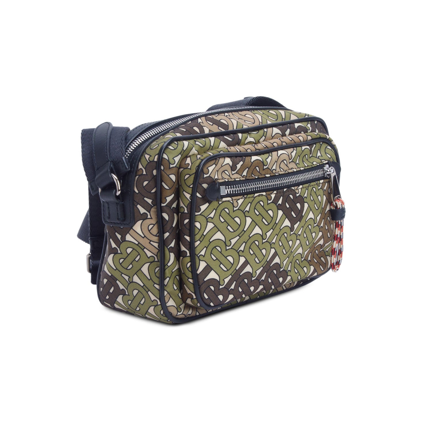 Burberry Green Nylon Monogram Crossbody Bag