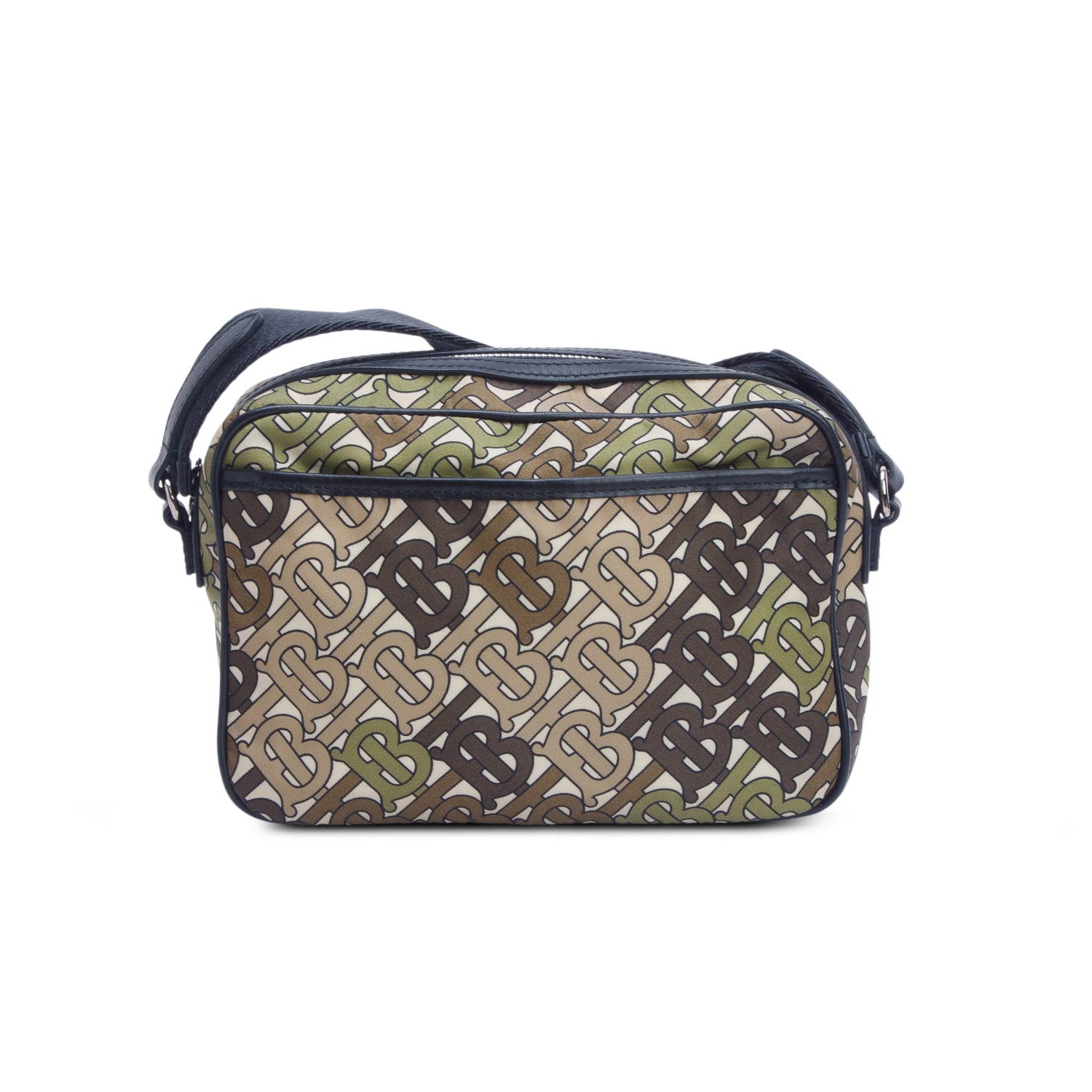 Burberry Green Nylon Monogram Crossbody Bag