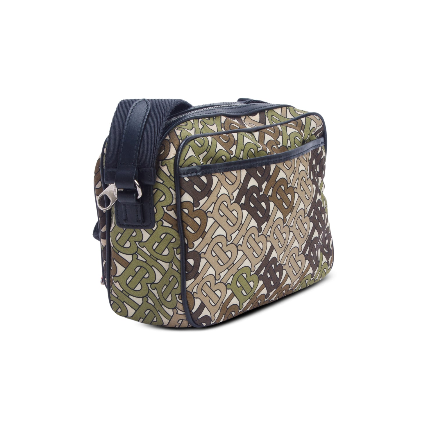 Burberry Green Nylon Monogram Crossbody Bag