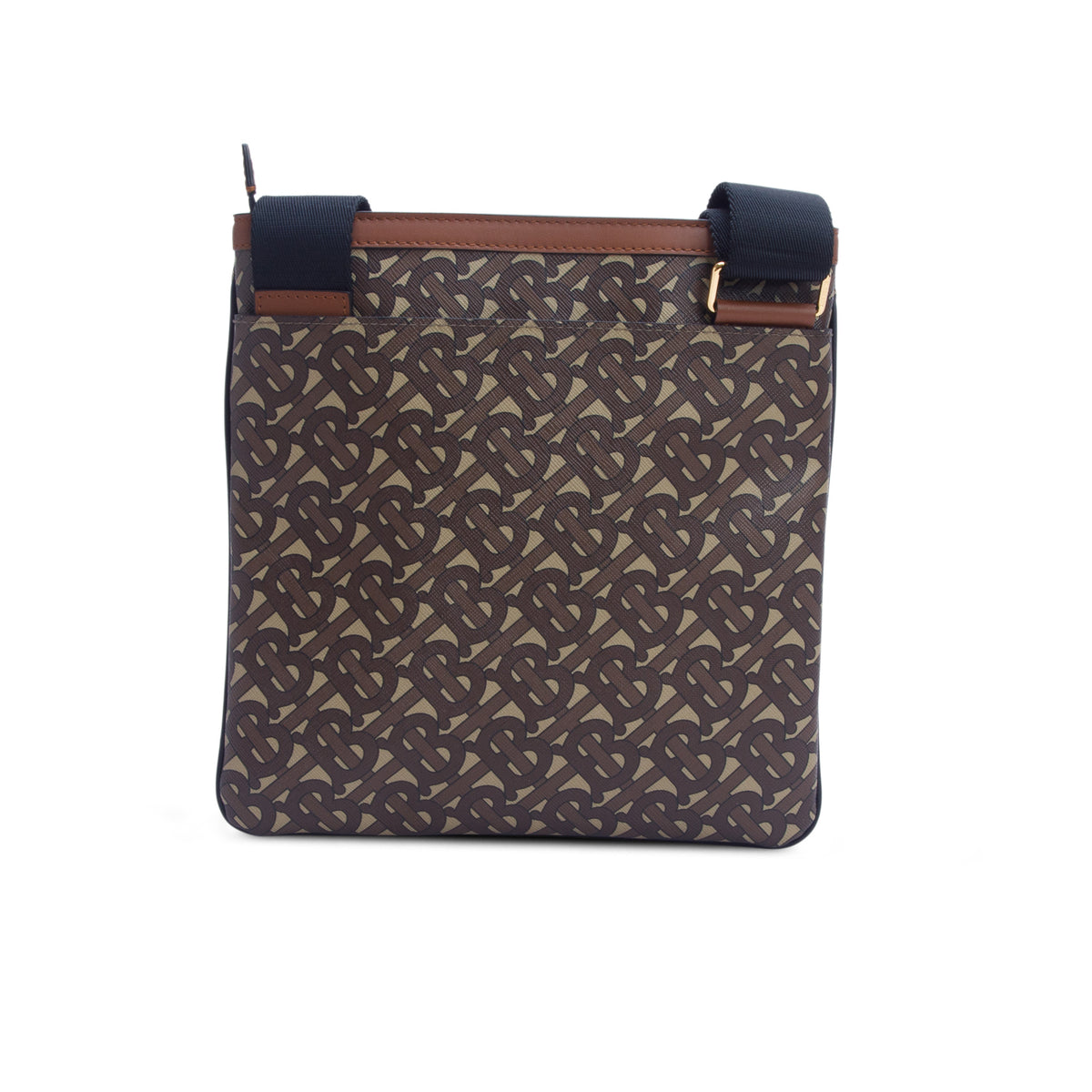 Burberry Brown E-Canvas Monogram Messenger Bag