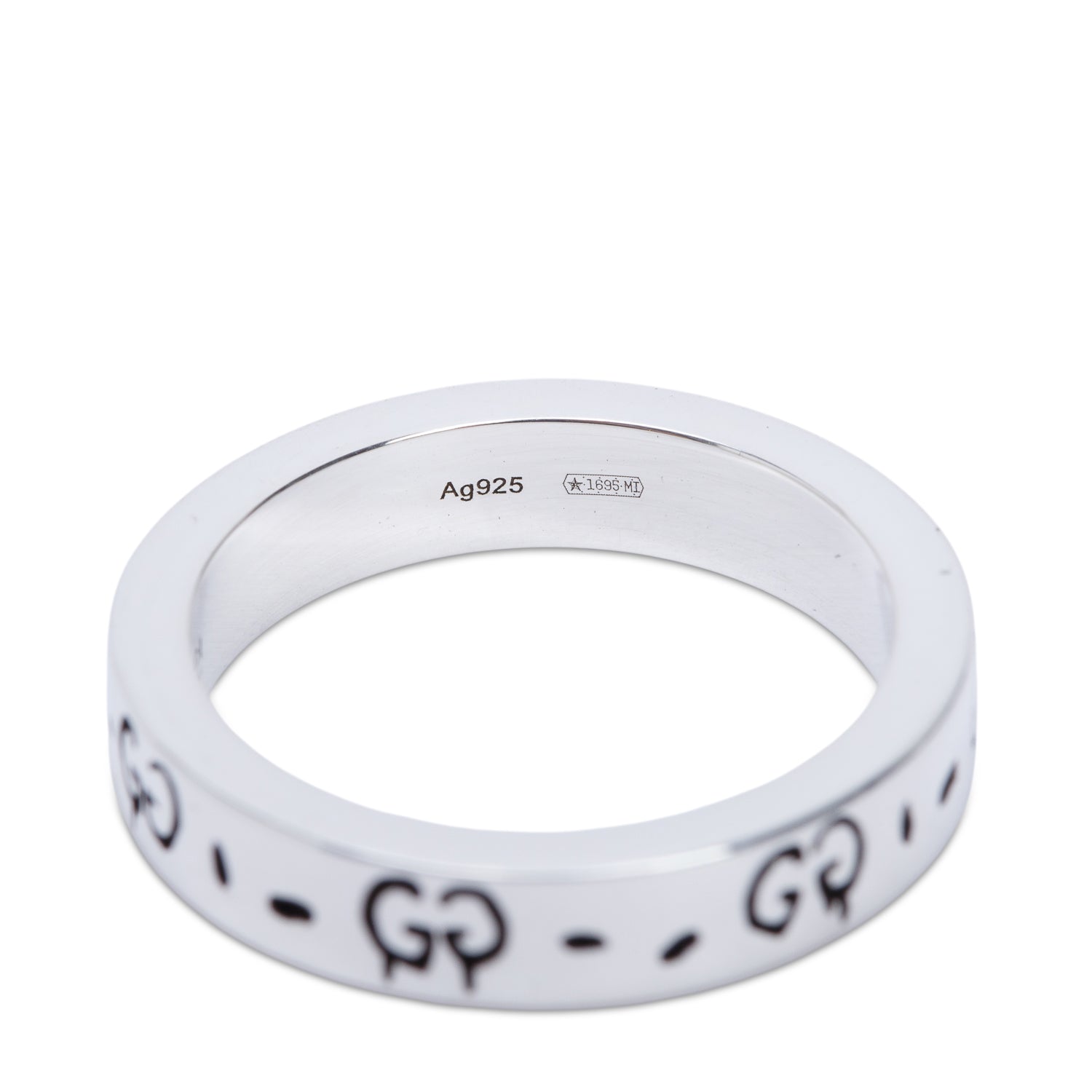 Gucci Sterling Silver Ghost Ring, Size 14 6.75