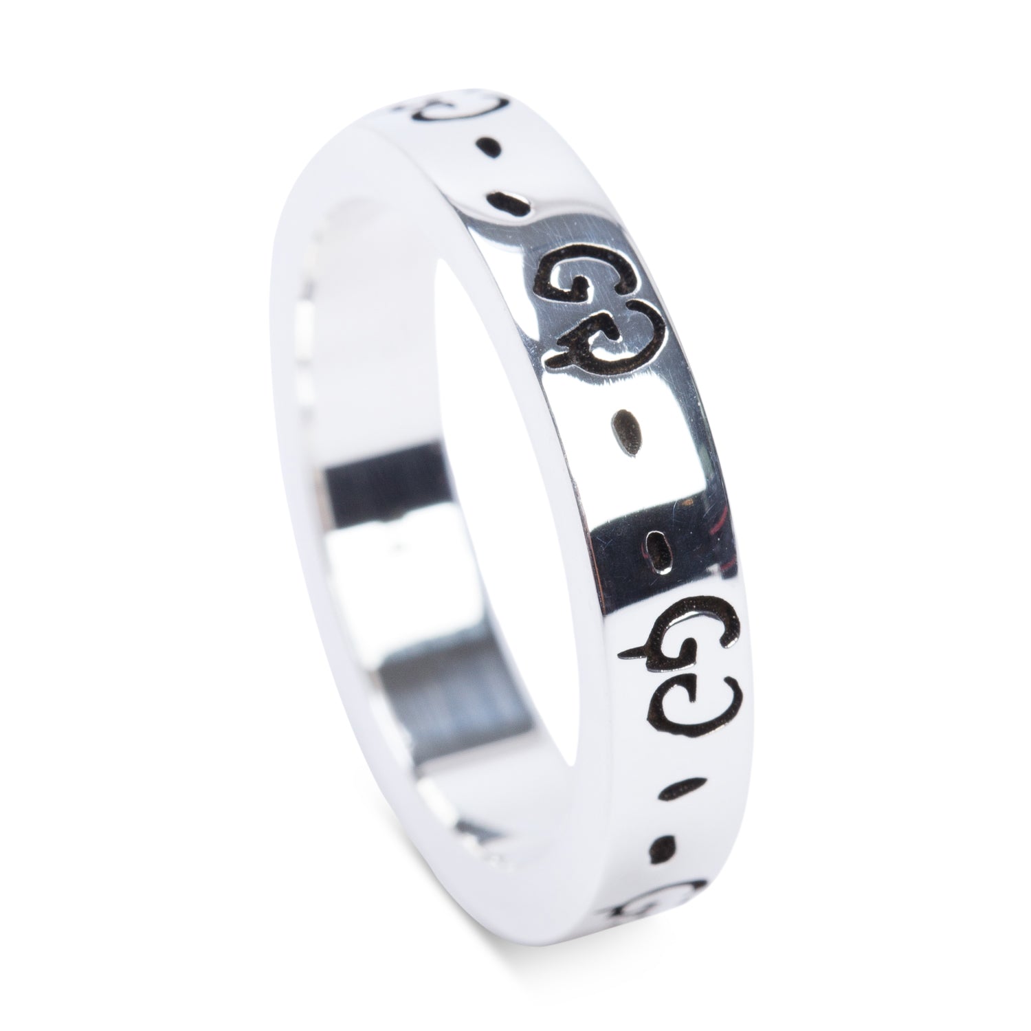 Gucci Sterling Silver Ghost Ring, Size 14 6.75