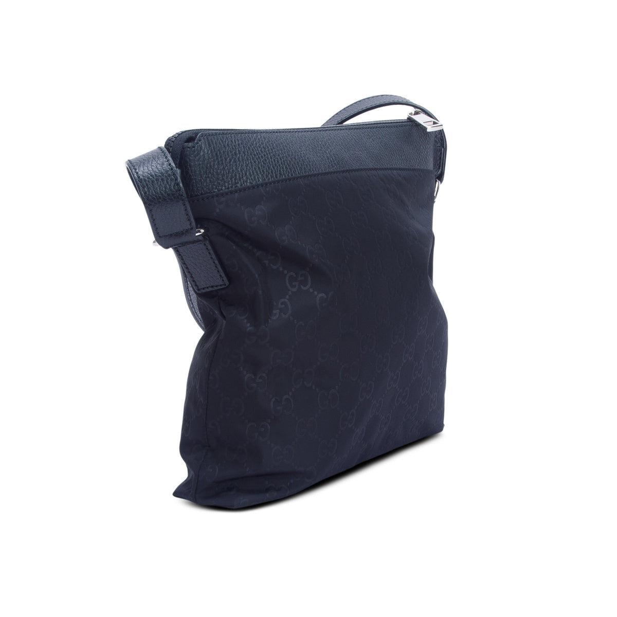 Gucci Black GG Supreme Nylon Messenger Bag
