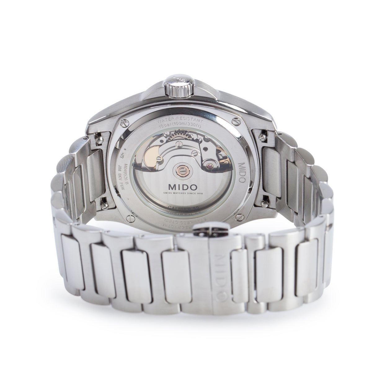 Mido Stainless Steel Multifort TV Big Date 40 MM Automatic Watch Green Dial w/ Box