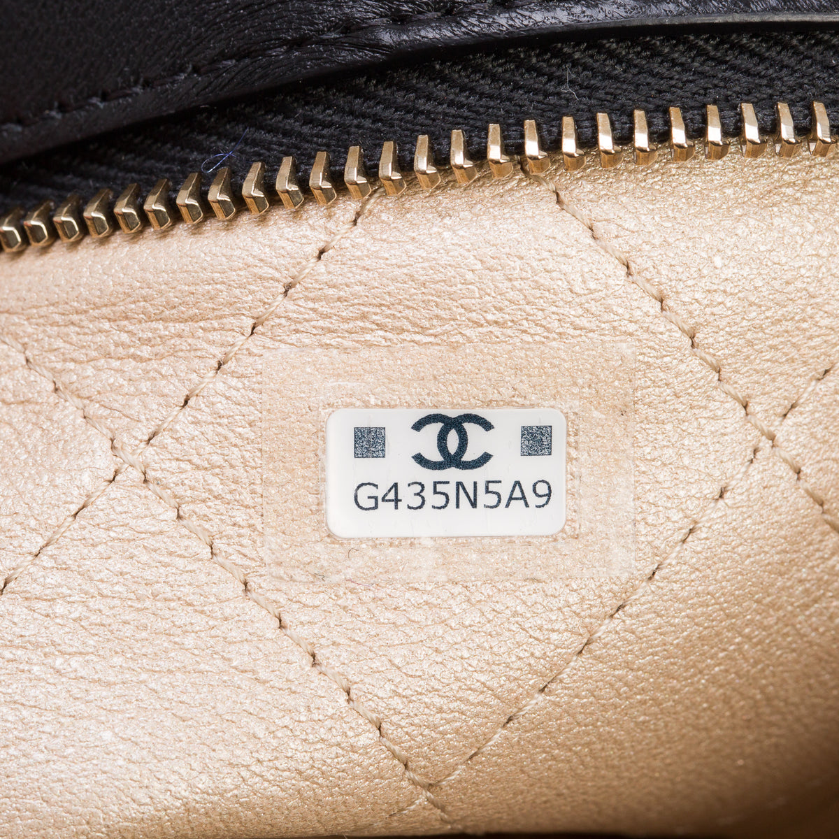 Chanel Black Shiny Lambskin Pearl Clutch w/ Box