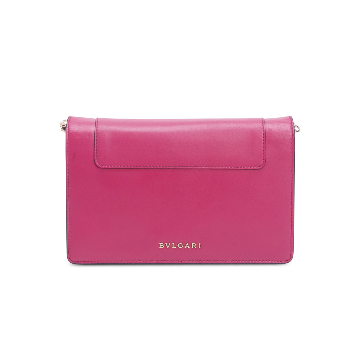 Bulgari Pink Calfskin Serpenti Forever Chain Pochette w/ Box