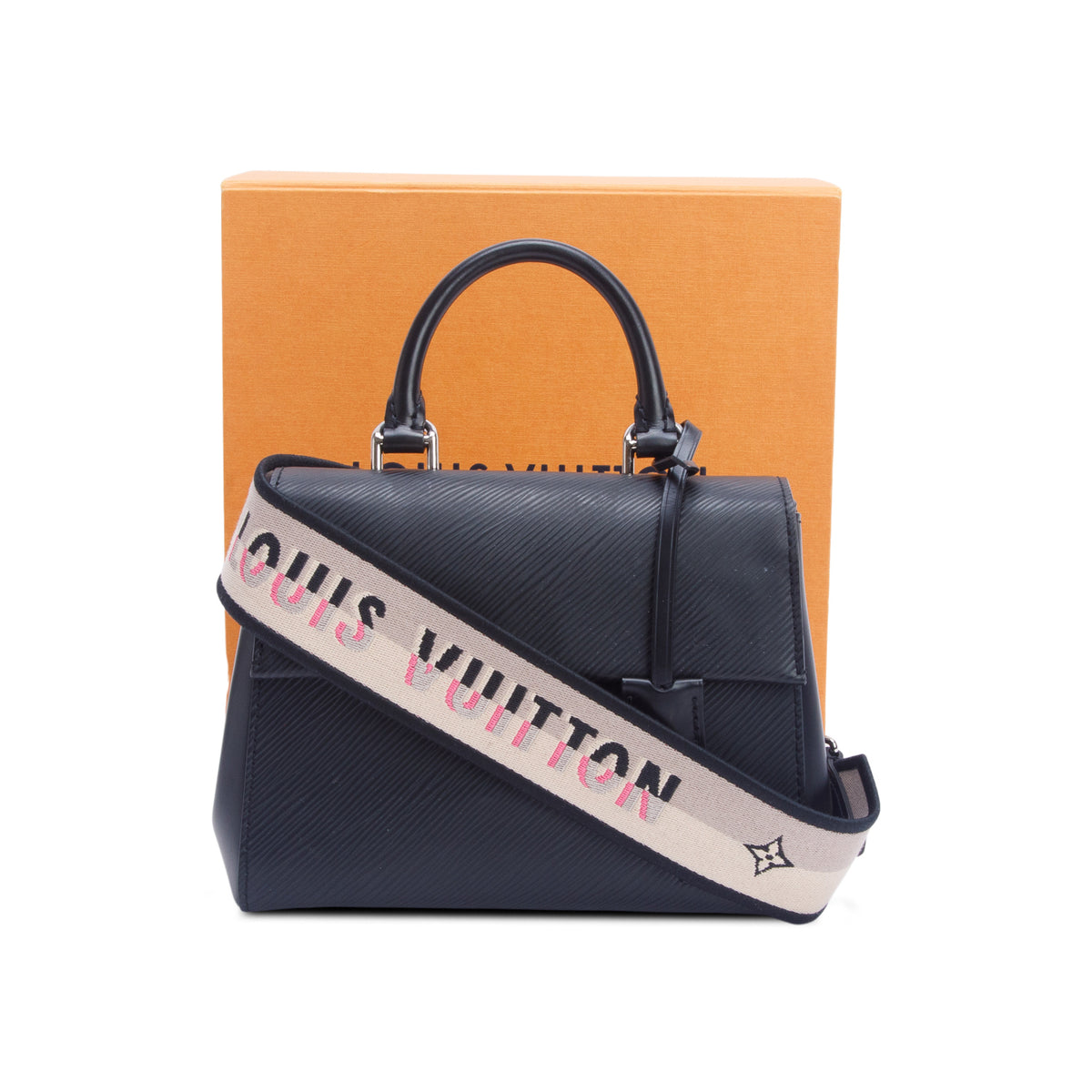 Louis Vuitton Black Epi Leather Cluny BB w/ Box & Strap