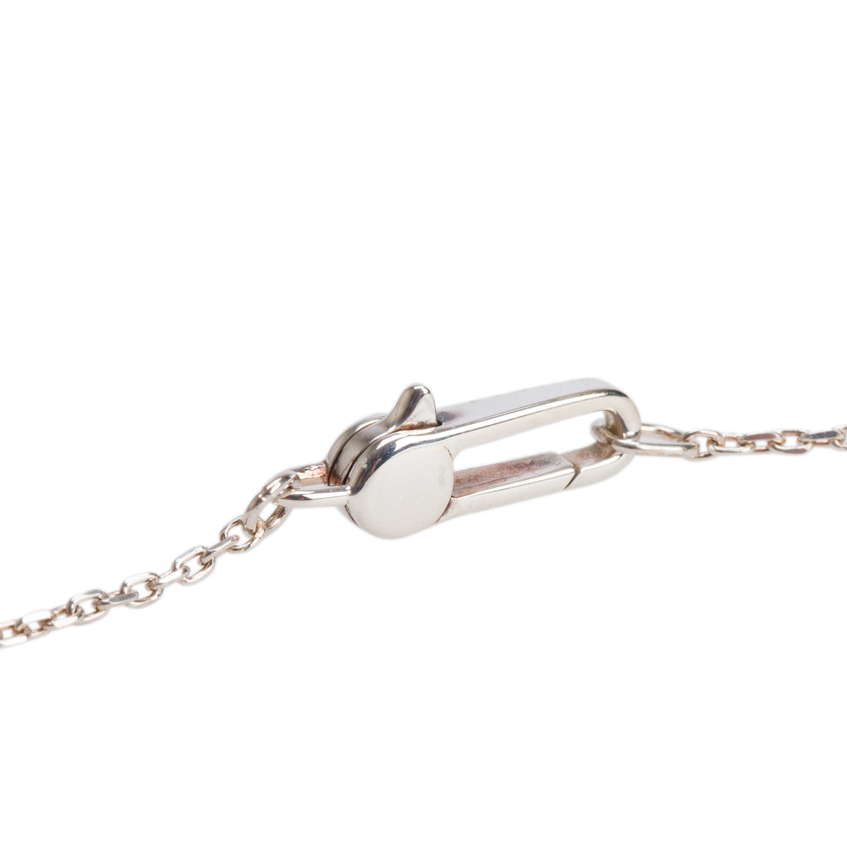 Gucci Sterling Silver Trademark Heart Pendant Necklace