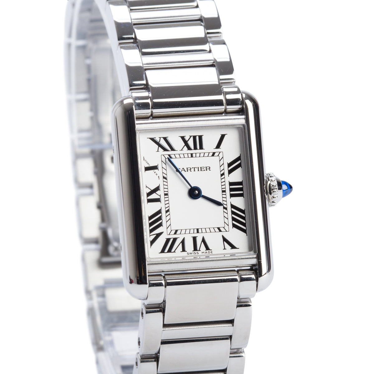 Cartier 2025 Stainless Steel Tank Must de Cartier Quartz Watch, Small Model 4322 w/ Box & Papers