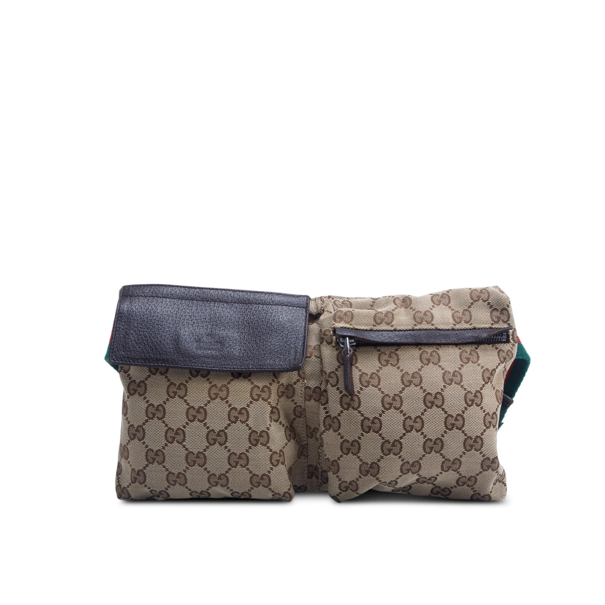 Gucci Brown Monogram Web Belt Bag