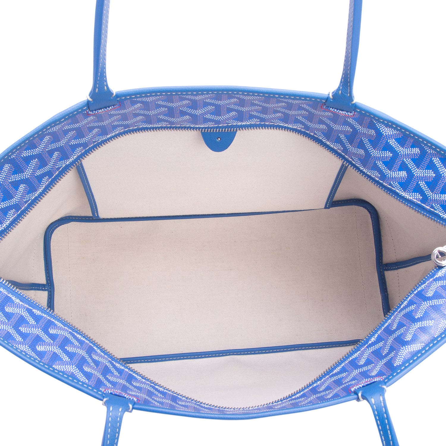 Goyard 2024 Blue Monogram and Leather Trim Artois MM