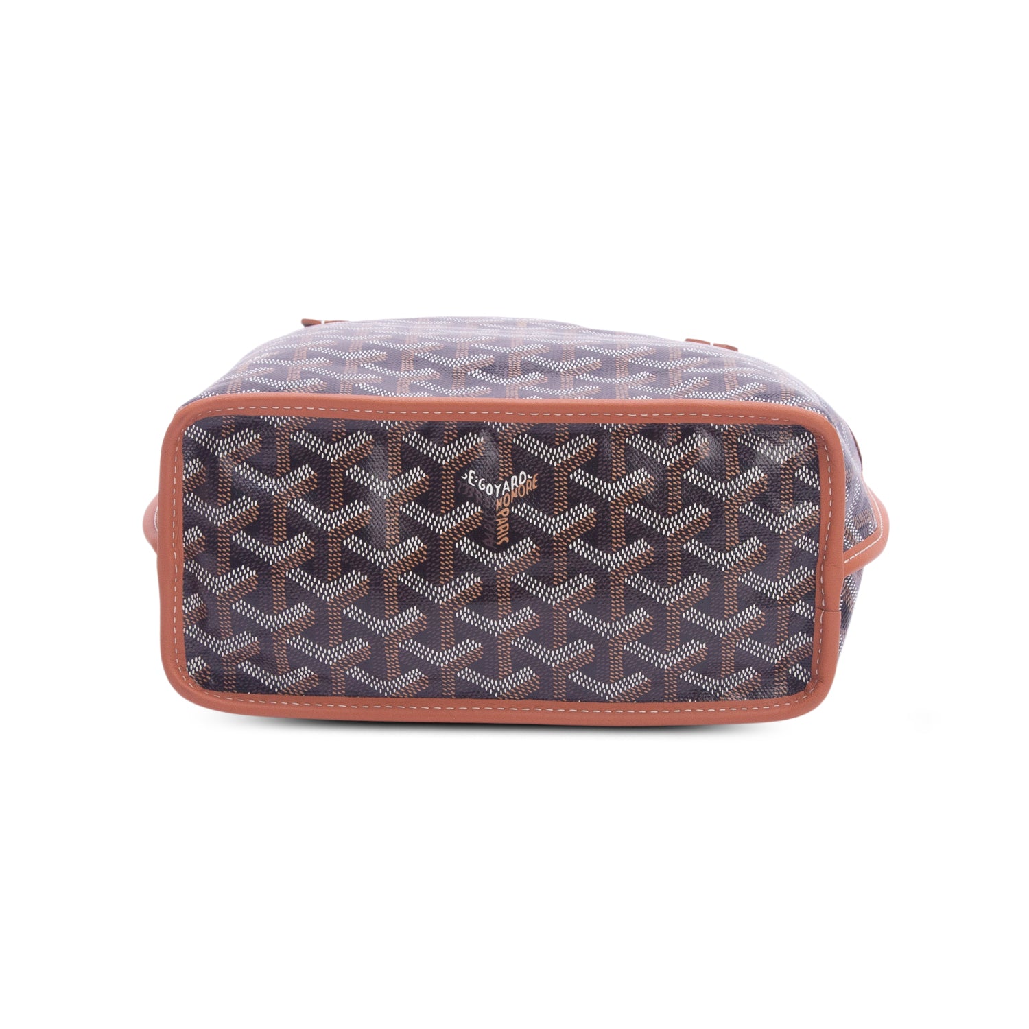 Goyard 2025 Brown Monogram Reversible Mini Anjou w/ Pouch