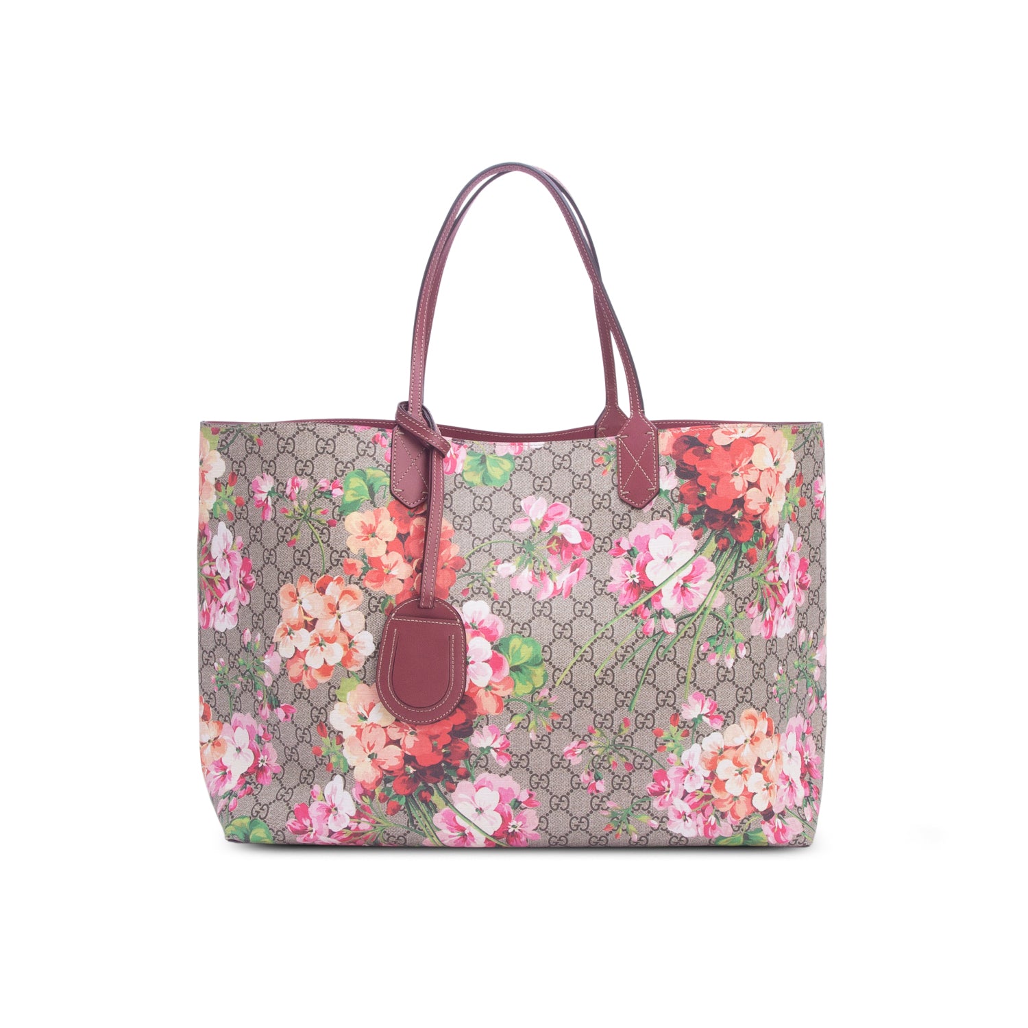Gucci GG Supreme Monogram Blooms Medium Reversible Tote
