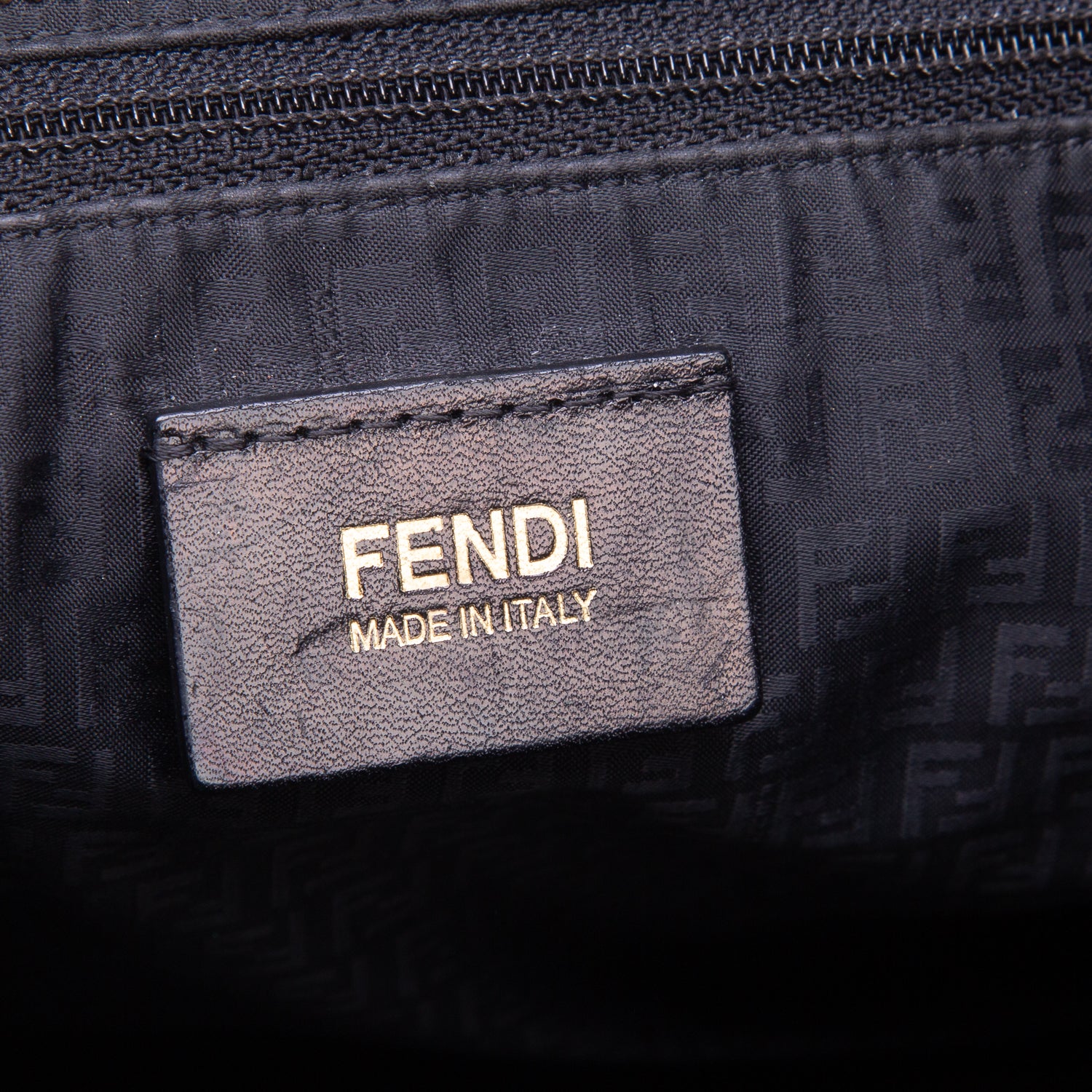 Fendi Zucca Spalmati Patent Baguette Print Medium Roll Tote